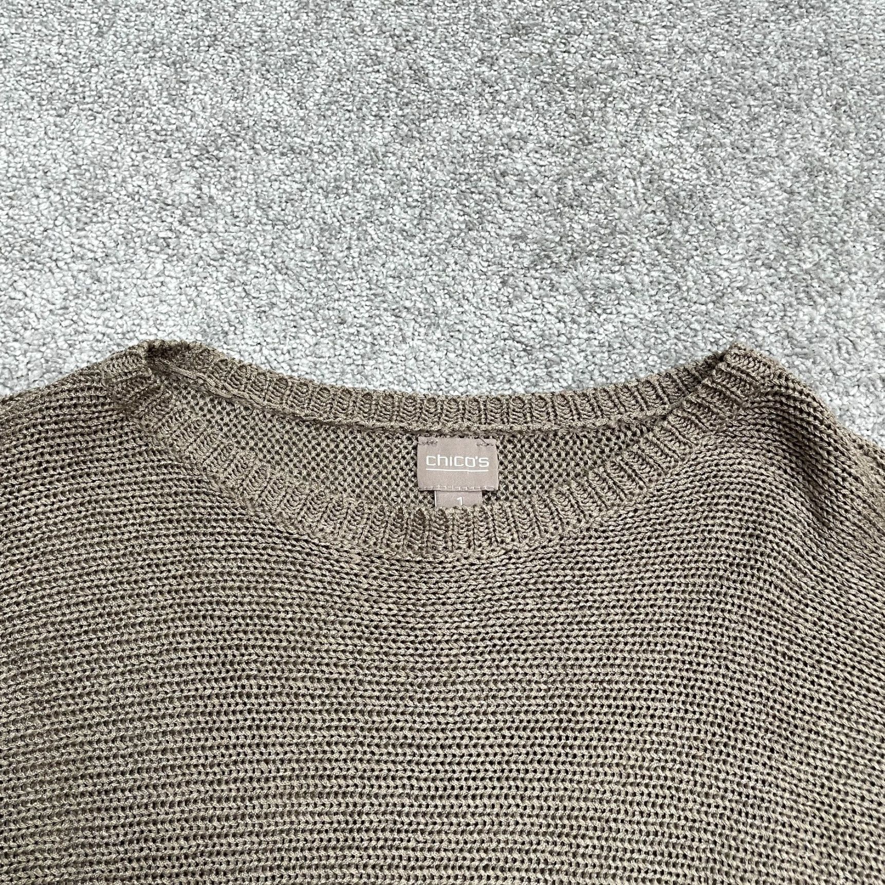 Vintage Chico's Pullover Sweater Womens S Brown Acrylic Knit Dolman Round Neck 3/4 Sleeve All Seasons Casual Classic Size S / US 4 / IT 40 - 3 Thumbnail