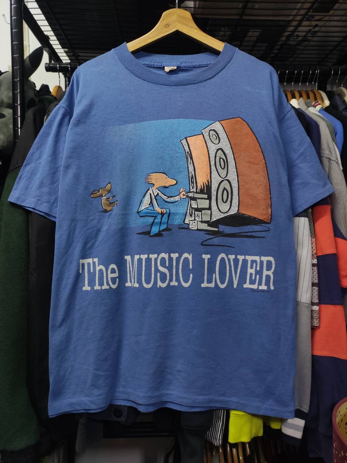 Vintage Vtg 90's The Music Lover Single Stitch Made in USA T-Shirt Size US XL / EU 56 / 4 - 2 Thumbnail