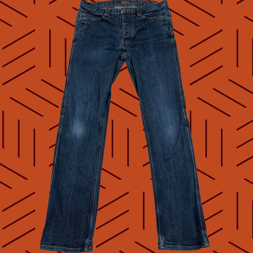 Vintage TAD Intercept Jeans Mens 31 x 31 Blue Dark Wash Denim Button Zip Belt Loops 5-Pocket Regular Rise Straight Pants Jeans Size US 31 - 1 Thumbnail