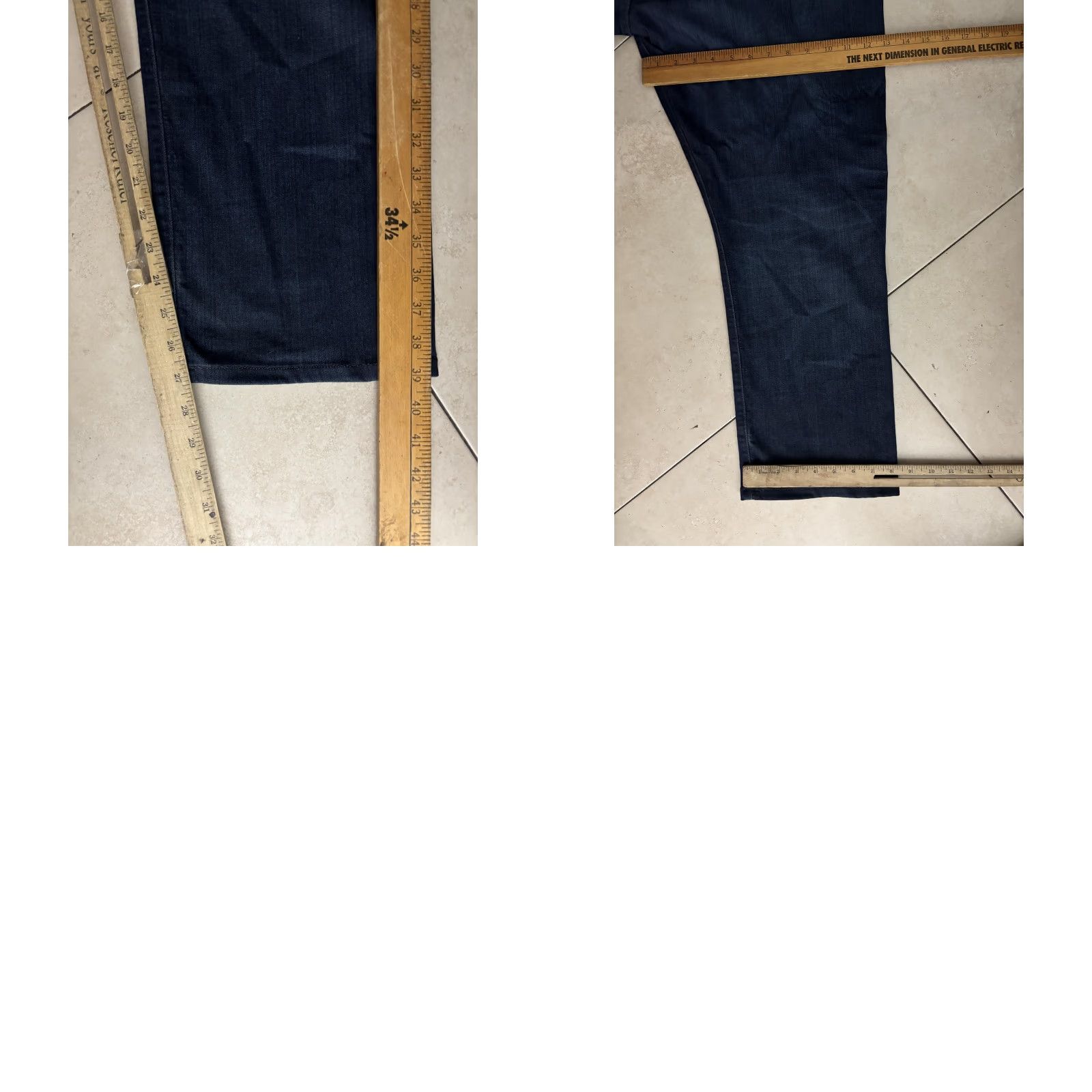 Denime AG Adriano Goldschmied Everett Jeans Mens Slim Straight 37x31 Blue Denim Size US 37 - 8 Thumbnail