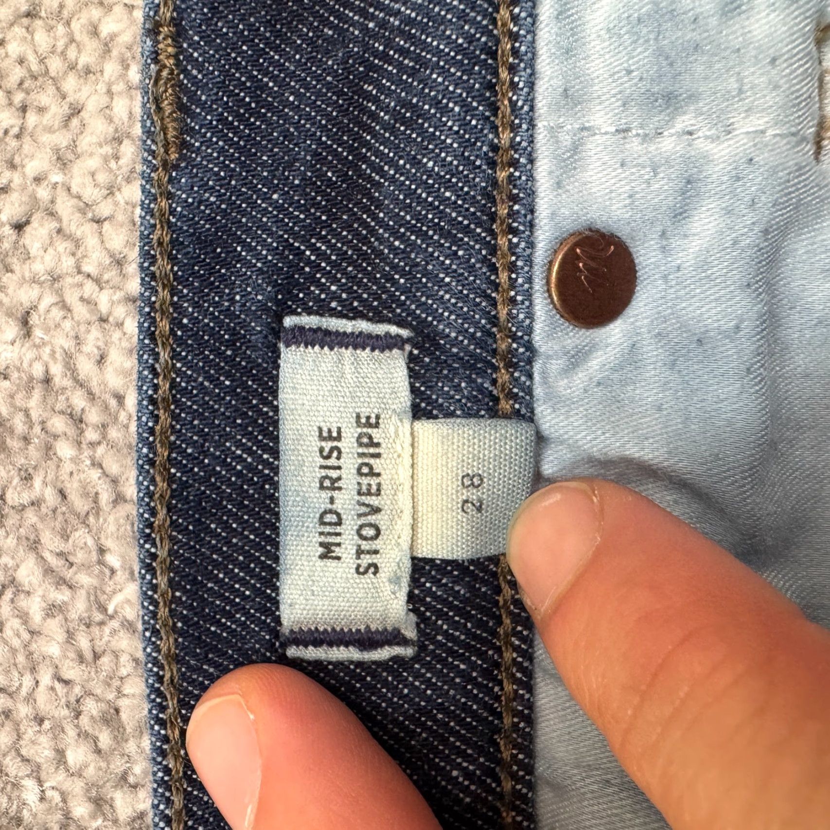 Madewell Madewell Denim Jeans Women 28 Blue Dark Wash Straight 28x28 Vintage No Size 28" / US 6 / IT 42 - 7 Thumbnail