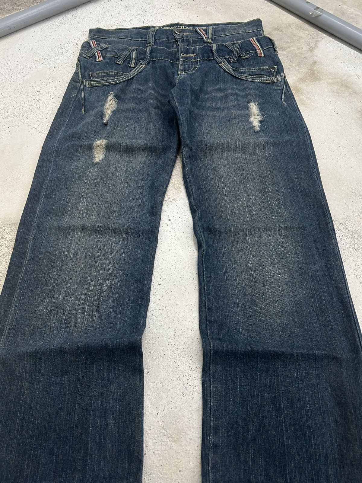 Le Grande Bleu (L.G.B.) Baggy Pants Double Waist Style Original Jeans Brand Size US 31 - 4 Thumbnail