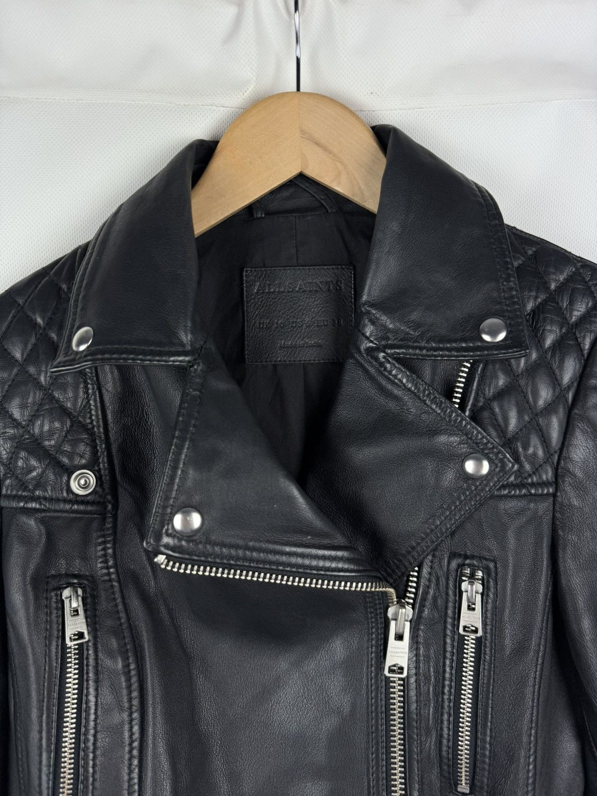 Allsaints Allsaints Catch Biker Ladies Leather Full Zip Jacket Size M / US 6-8 / IT 42-44 - 6 Thumbnail