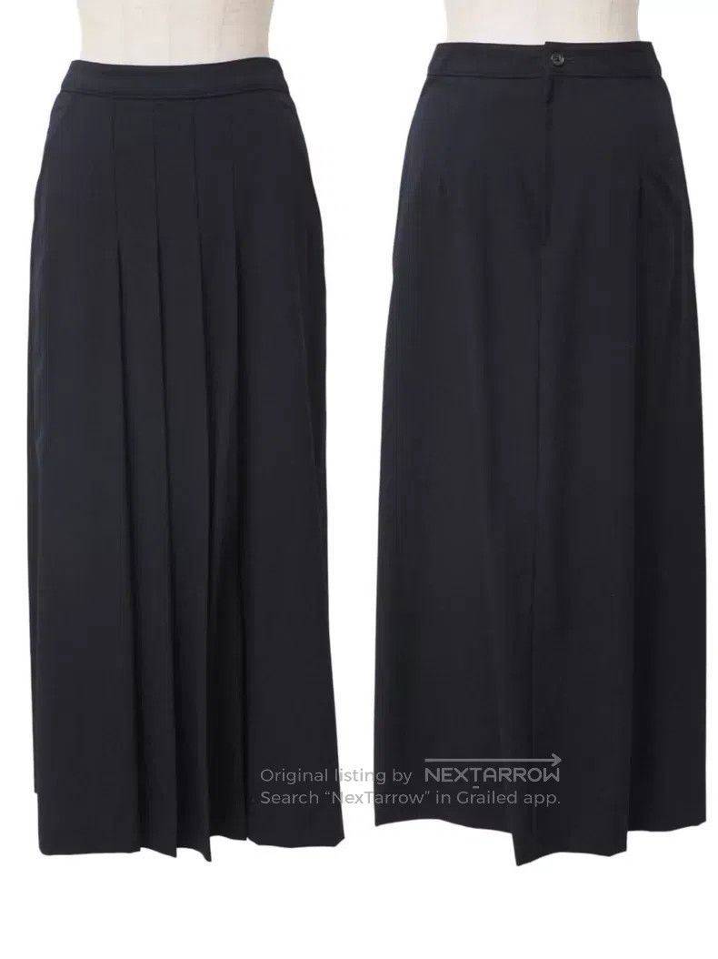 Comme des Garcons Comme des Garcons size F Early Black Wool Pleated Long Ski Size 22" - 1 Thumbnail
