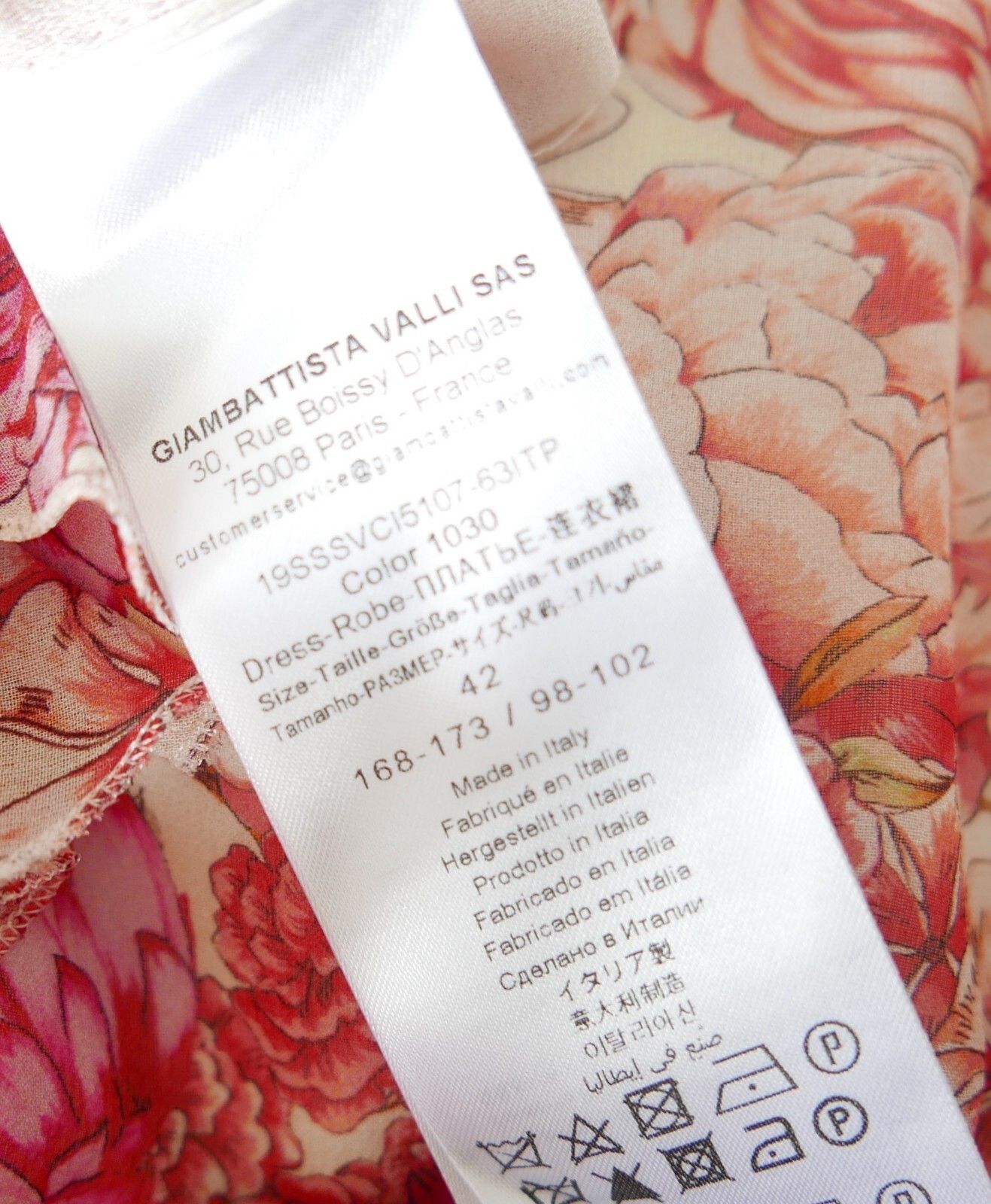 Giambattista Valli Giambattista Valli SS19 Pink Floral Silk Hyper Romance Dress Size M / US 6-8 / IT 42-44 - 8 Thumbnail