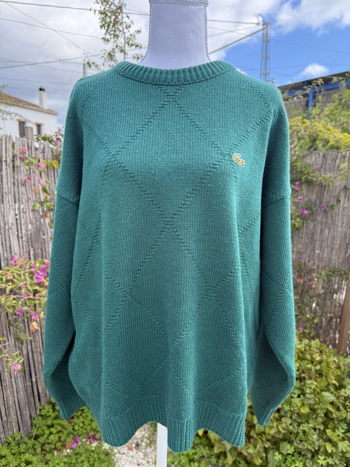 Lacoste Lacoste Oversized Wool Sweater - Made in France Size L / US 10 / IT 46 - 2 Thumbnail