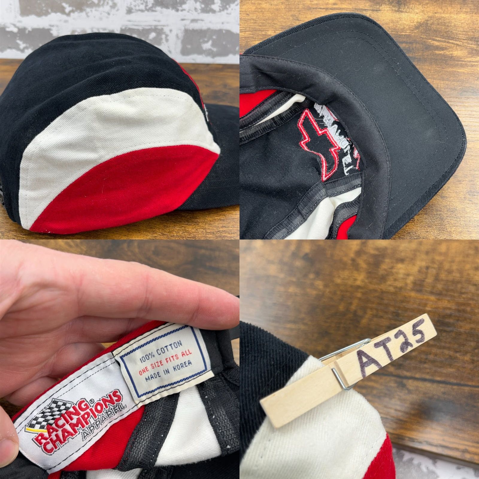 Vintage Vintage Chevrolet Racing Hat Cap SnapBack 5 Panel Chevy 90s Y2K Black Red White Mens One Size Black Racing Champions Snapback Twill Cotton Hat Size ONE SIZE - 8 Thumbnail