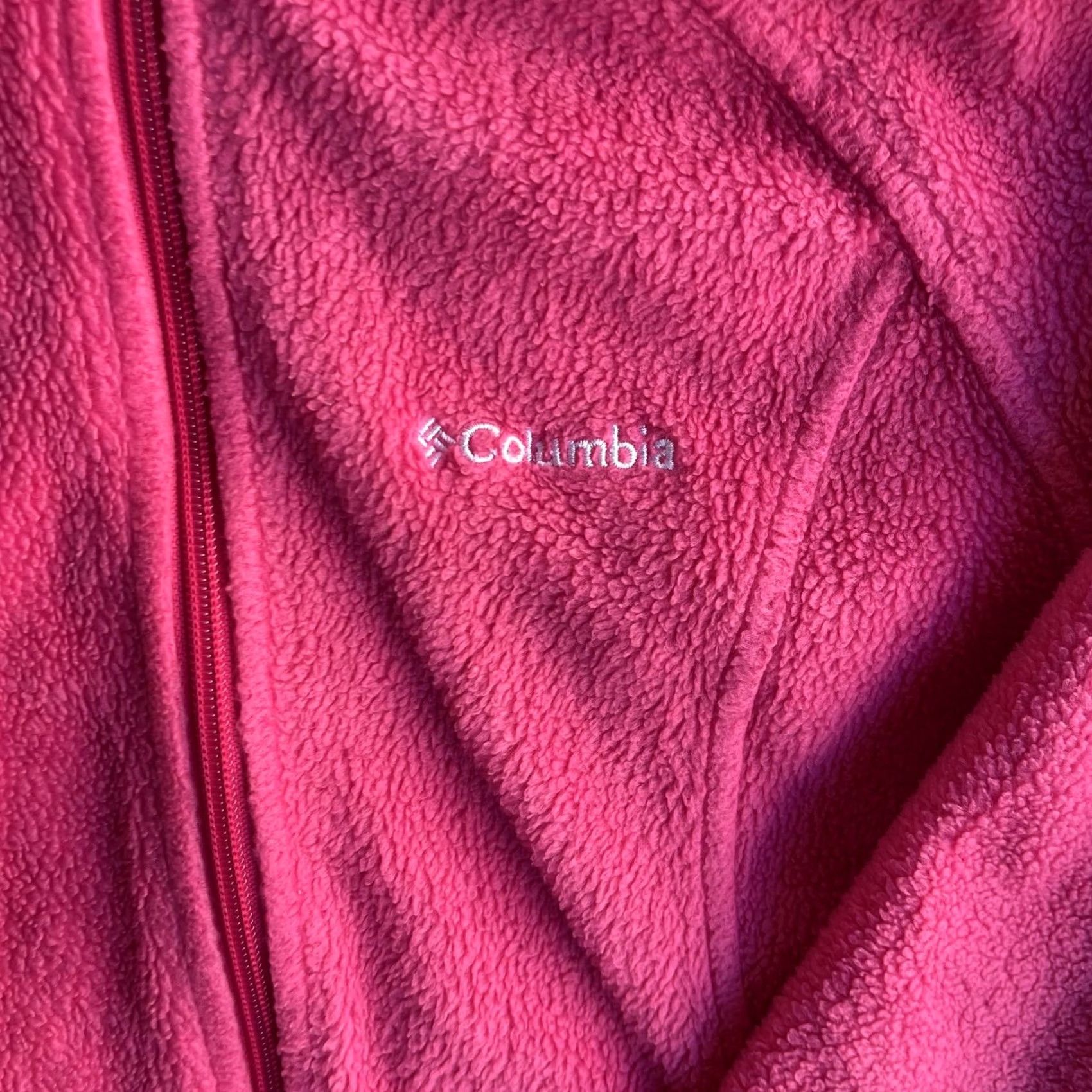 Pinko Columbia Jacket Womens S Pink Fleece Full Zip Pockets Casual Outdoor Size S / US 4 / IT 40 - 2 Thumbnail