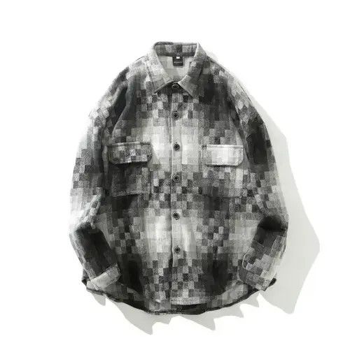 Vintage Checkerboard Work Cargo Long Sleeve Shirt Size US M / EU 48-50 / 2 - 1 Thumbnail