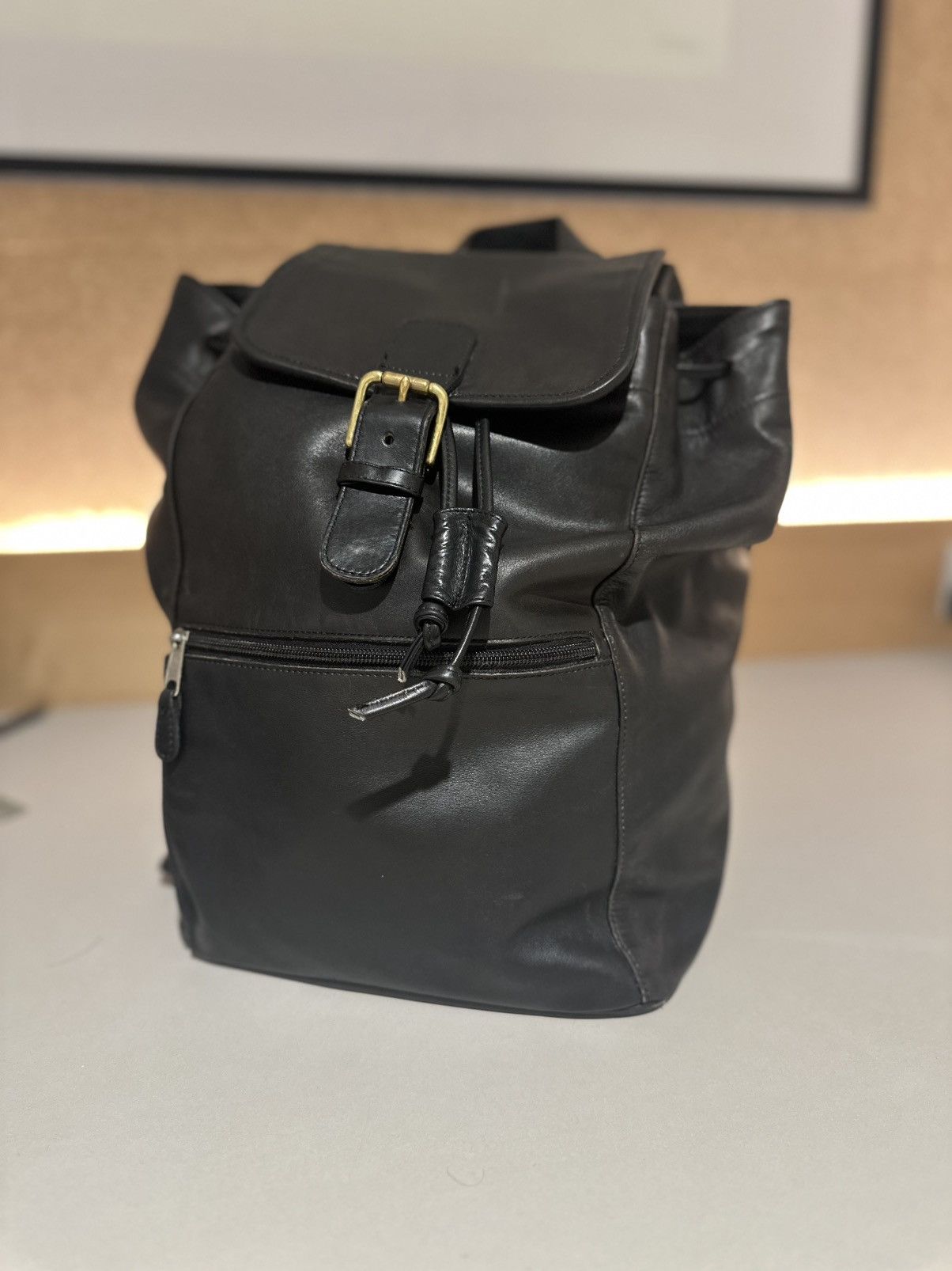 Coach Vintage Coach Backpack 329-305 Black Glovetanned Leather 90s Size ONE SIZE - 13 Thumbnail