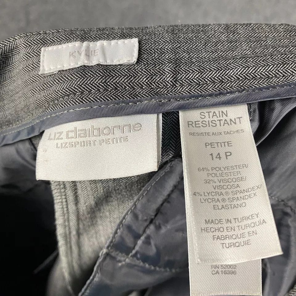 Other Liz Claiborne Pants Women's 14P Petite Lizsport Kylie Gray Size 36" / US 14 / IT 50 - 8 Thumbnail
