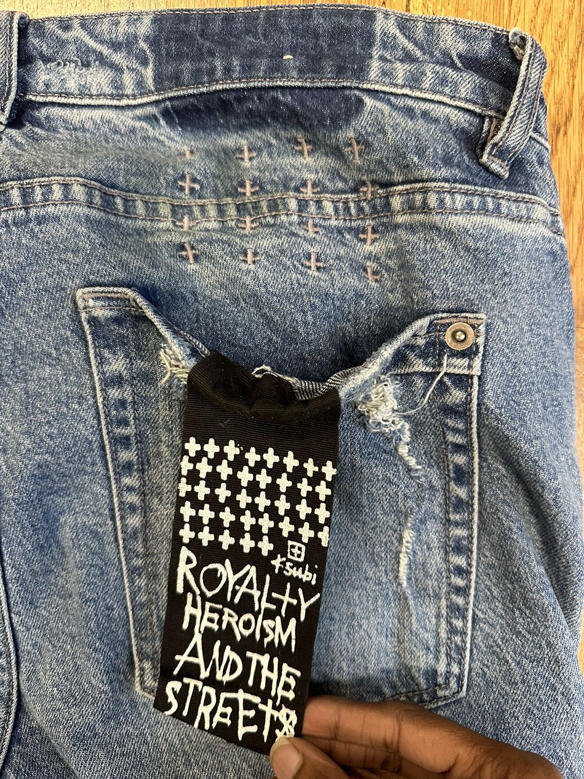 Ksubi Ksubi Distressed Dark Blue Denim Jeans Size 32 Size US 32 / EU 48 - 3 Thumbnail