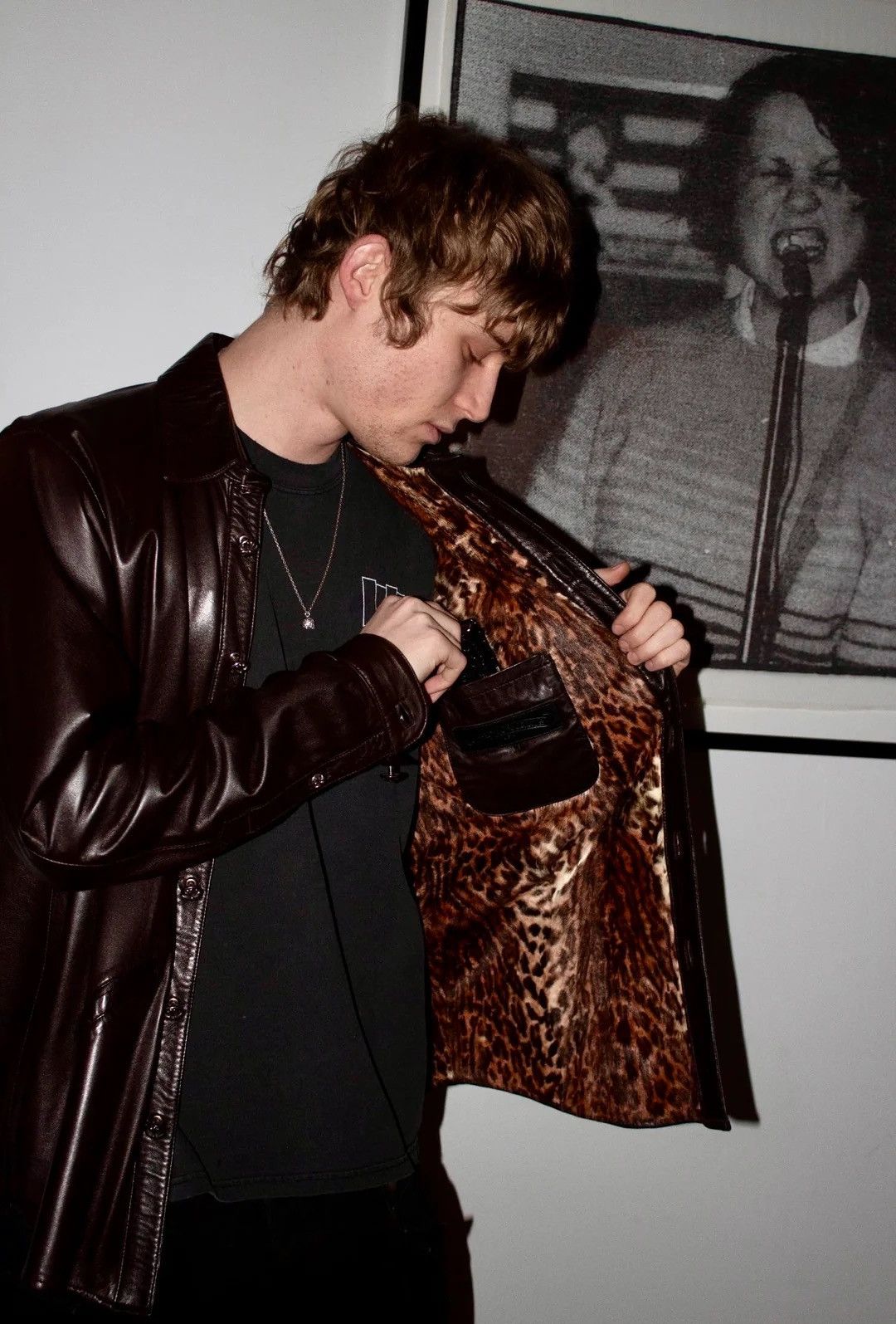 Chrome Hearts 🚭 ULTIMATE CHROME GRAIL🚭90s 100% RABBIT FUR LEOPARD LEATHER Size US L / EU 52-54 / 3 - 9 Thumbnail