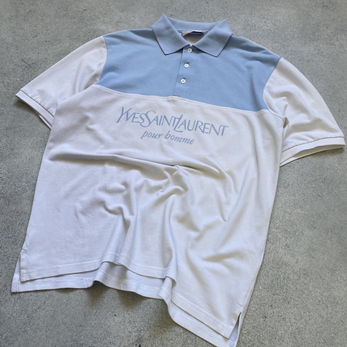 Yves Saint Laurent Vintage Ysl Polo Shirt Big logo Size US M / EU 48-50 / 2 - 2 Thumbnail