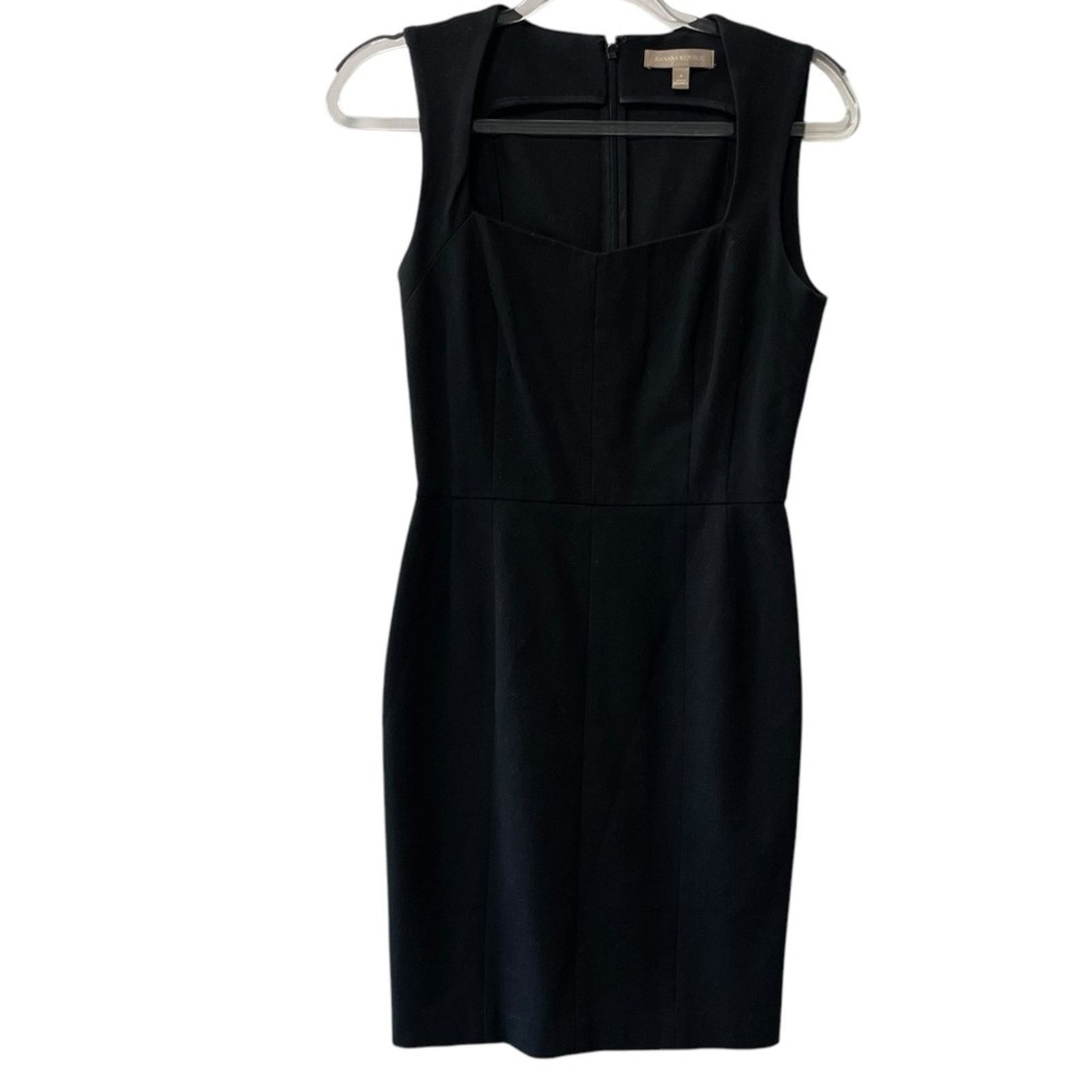 Banana Republic Sleeveless Body Con Shift Dress Black Size 4