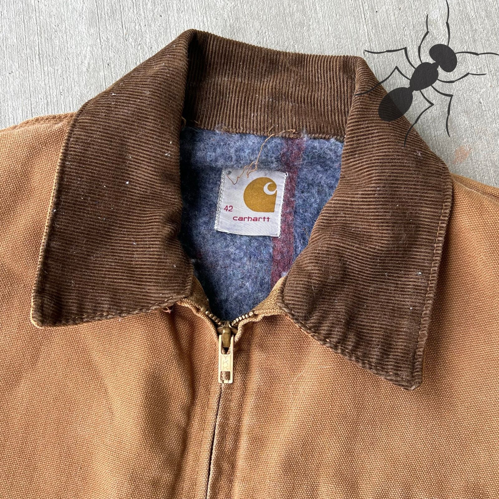 Carhartt × Vintage Vintage Carhartt brown Detroit work wear jacket Size US L / EU 52-54 / 3 - 7 Thumbnail