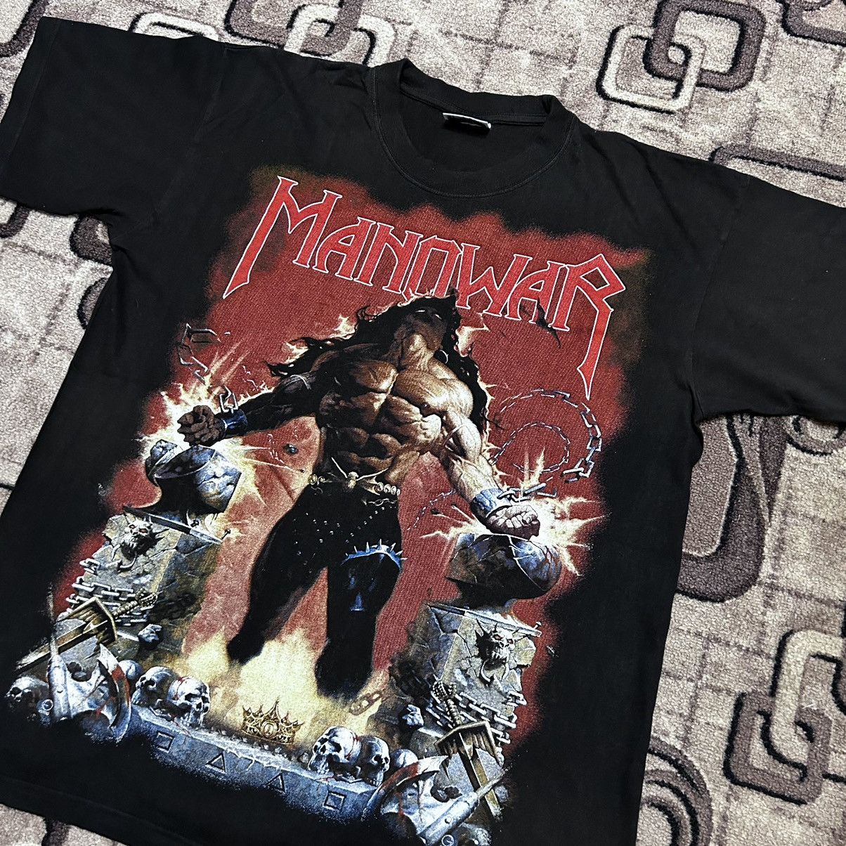Hysteric Glamour Grail Vintage Manowar Tee ALL OVER PRINT SHIRT BIG LOGO TEE Size US XL / EU 56 / 4 - 3 Thumbnail
