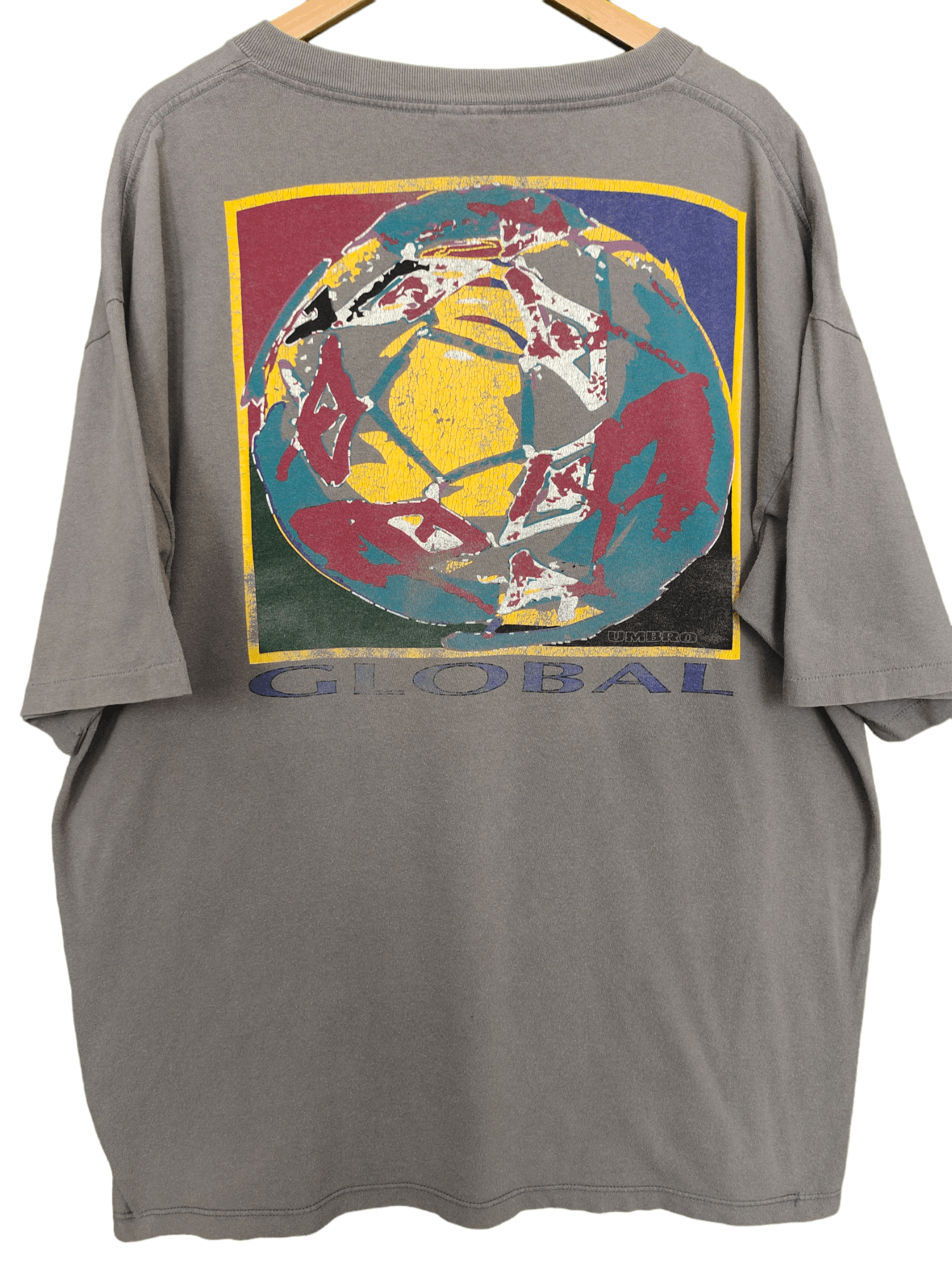 Umbro Vintage Umbro Global Psychedelic Earth Artwork T Shirt Size US XXL / EU 58 / 5 - 2 Thumbnail