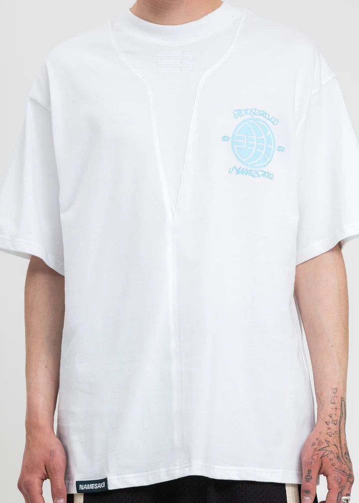 NAMESAKE o1mle0424 Oversized Sava Scrimmage T-Shirt in White Size US XS / EU 42 / 0 - 3 Thumbnail