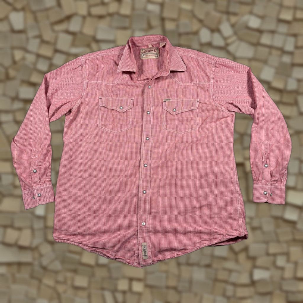 Vintage Rafter C Western Shirt XL Red Gingham Plaid Cowboy Collection Shirt Men XS to XXL Size US XL / EU 56 / 4 - 1 Thumbnail