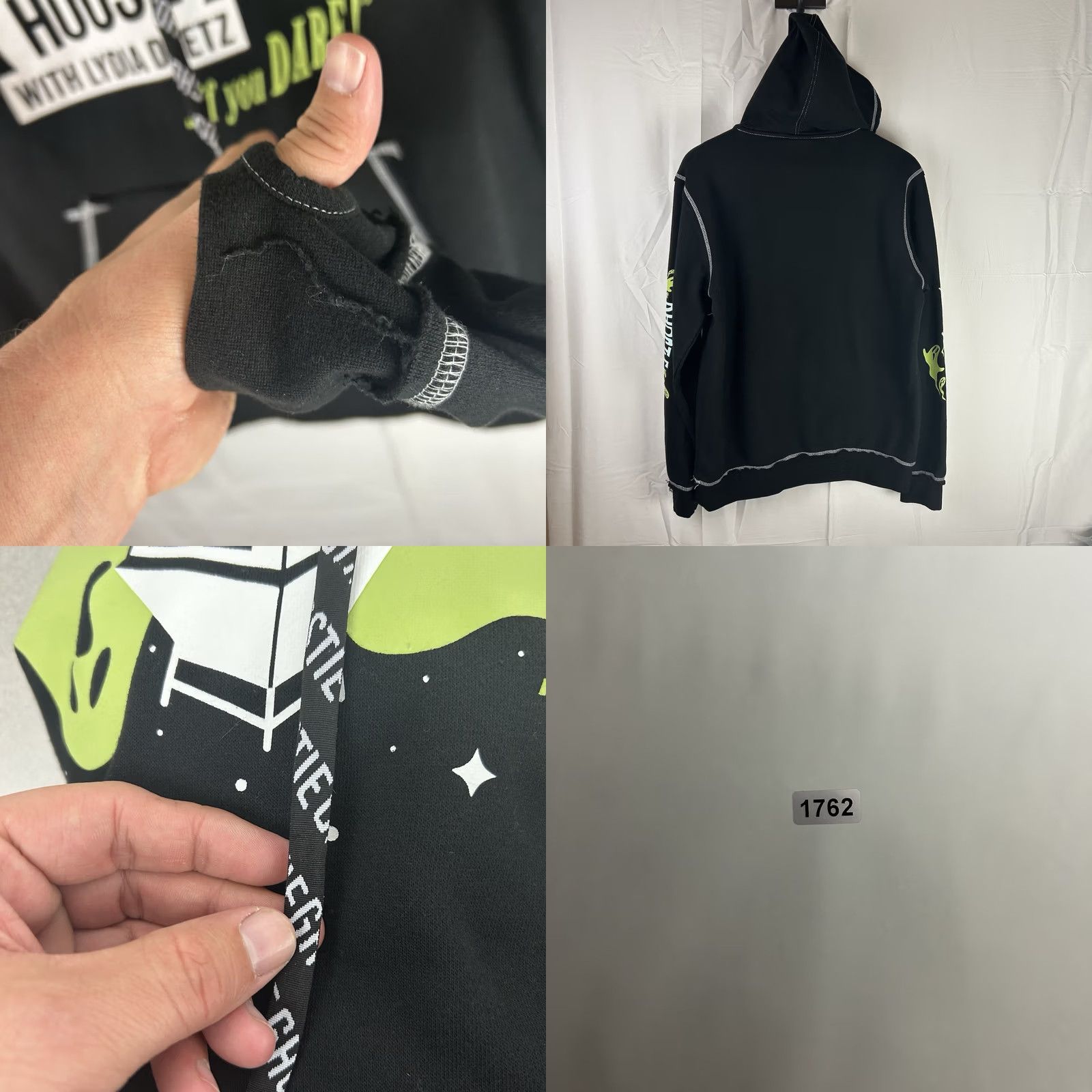 Hot Topic Hot Topic Beetlejuice Ghost House Lydia Deetz Ghostie Hoodie Size M Black Hooded Graphic Print Pullover 80s 90s Halloween Movie Men"} Size US M / EU 48-50 / 2 - 9 Thumbnail