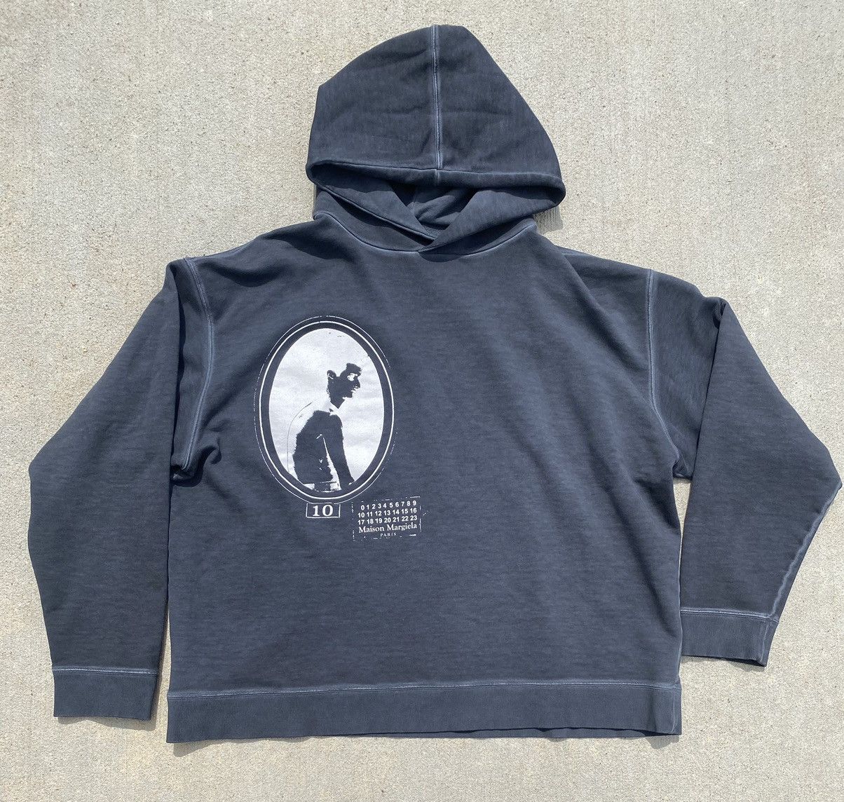 image of Maison Margiela Black Cameo Hoodie, Men's (Size Large)