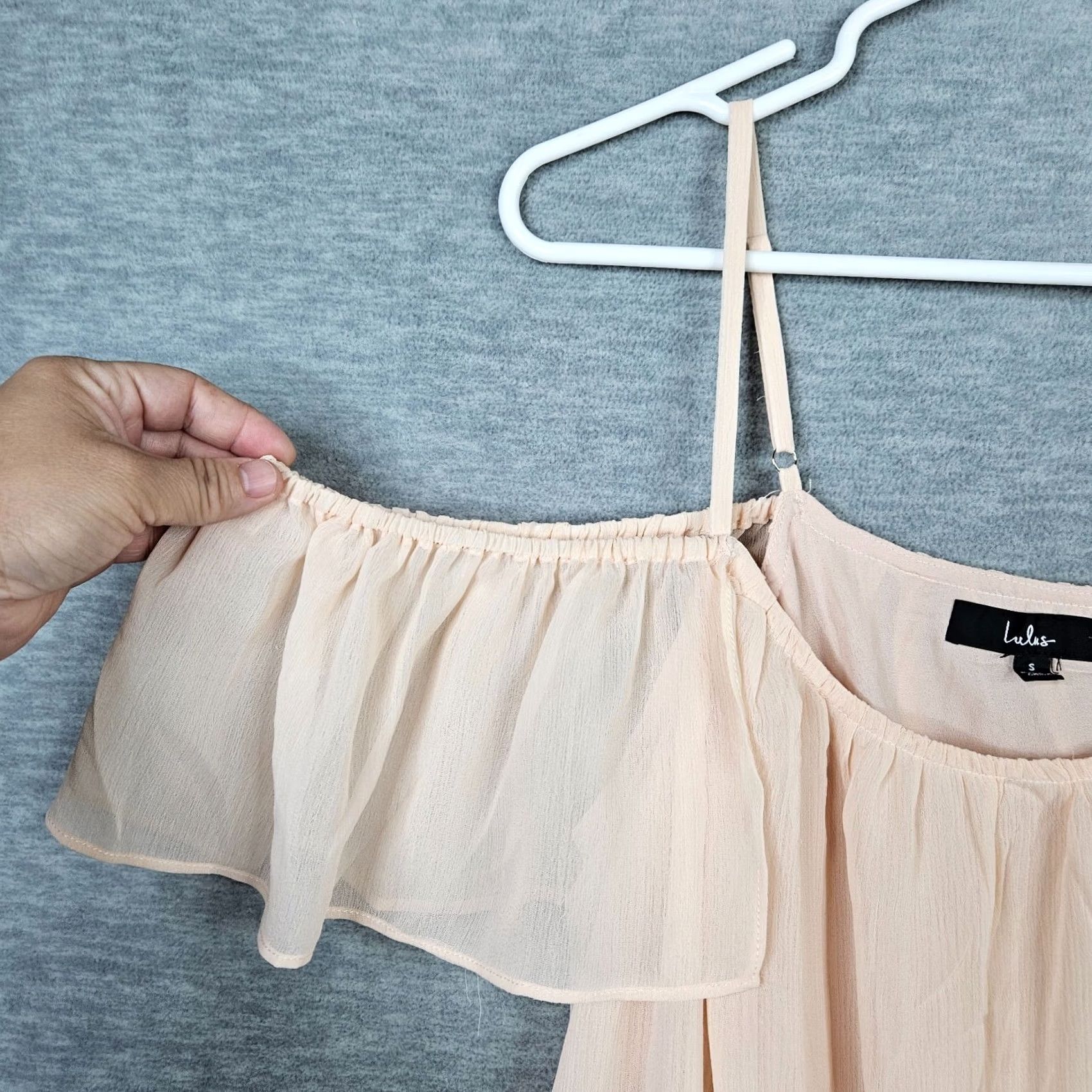 Lulus Lulus Blouse Off the Shoulder Pink XS? Size S / US 4 / IT 40 - 4 Thumbnail