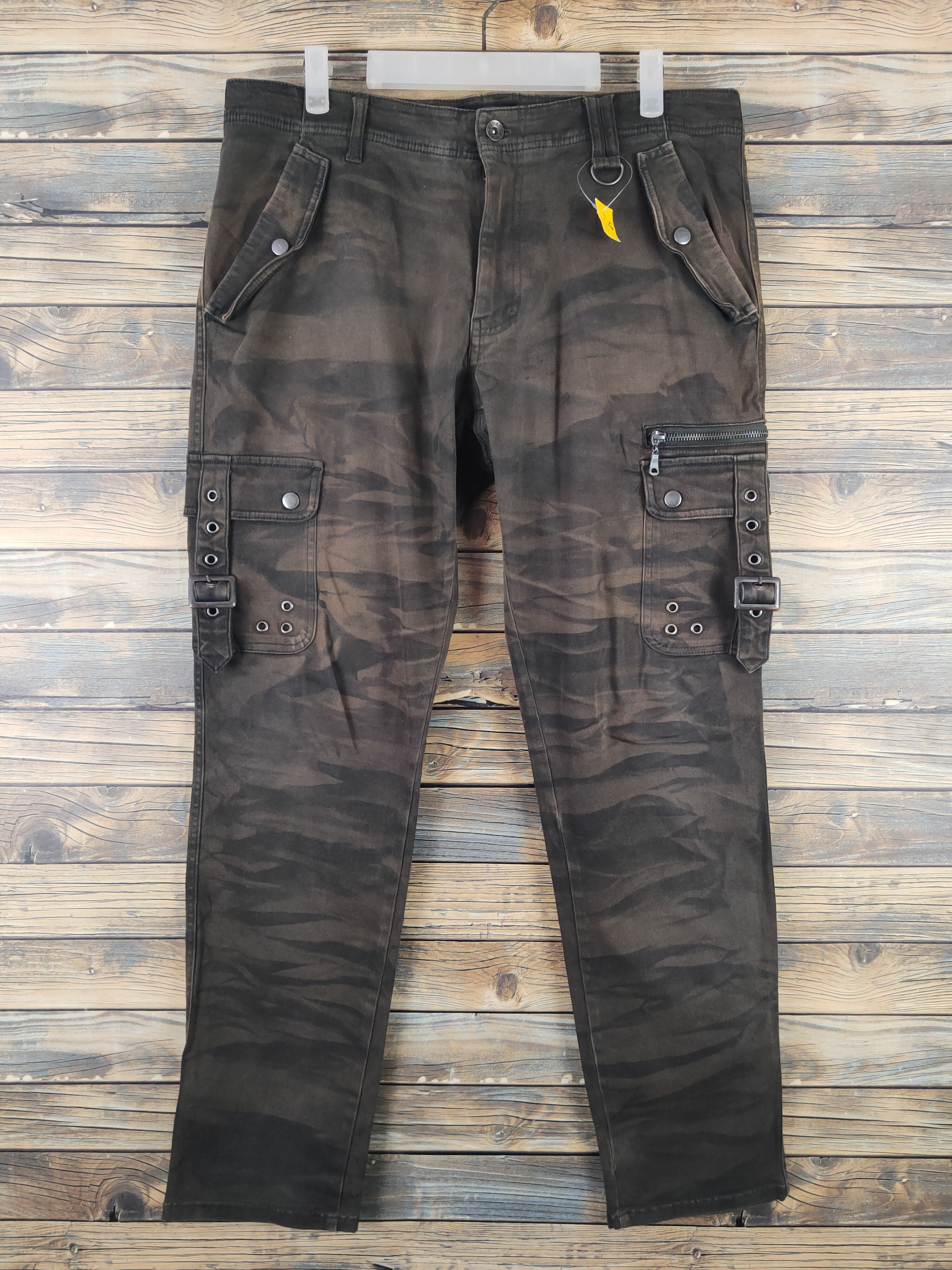 semanticdesign DL Semanticdesign Camo Multipocket Cargo Pants #sp46-267T Size US 34 / EU 50 - 1 Thumbnail