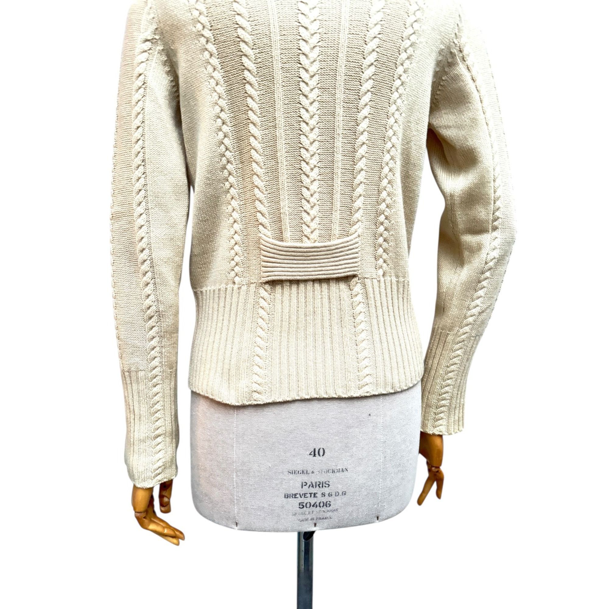 Jil Sander Beige Cashmere Cable Knit Cardigan Size S / US 4 / IT 40 - 5 Thumbnail