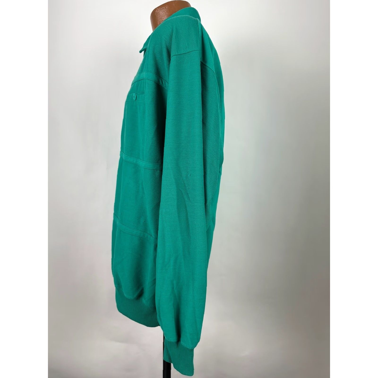 Vintage VINTAGE Hill & Archer Polo Shirt Men XL Green Long Sleeve Banded Bottom Heavyweight Polo Shirt Casual, Preppy, Sports, Outdoor, Hipster, Retro Mens Size US XL / EU 56 / 4 - 6 Thumbnail