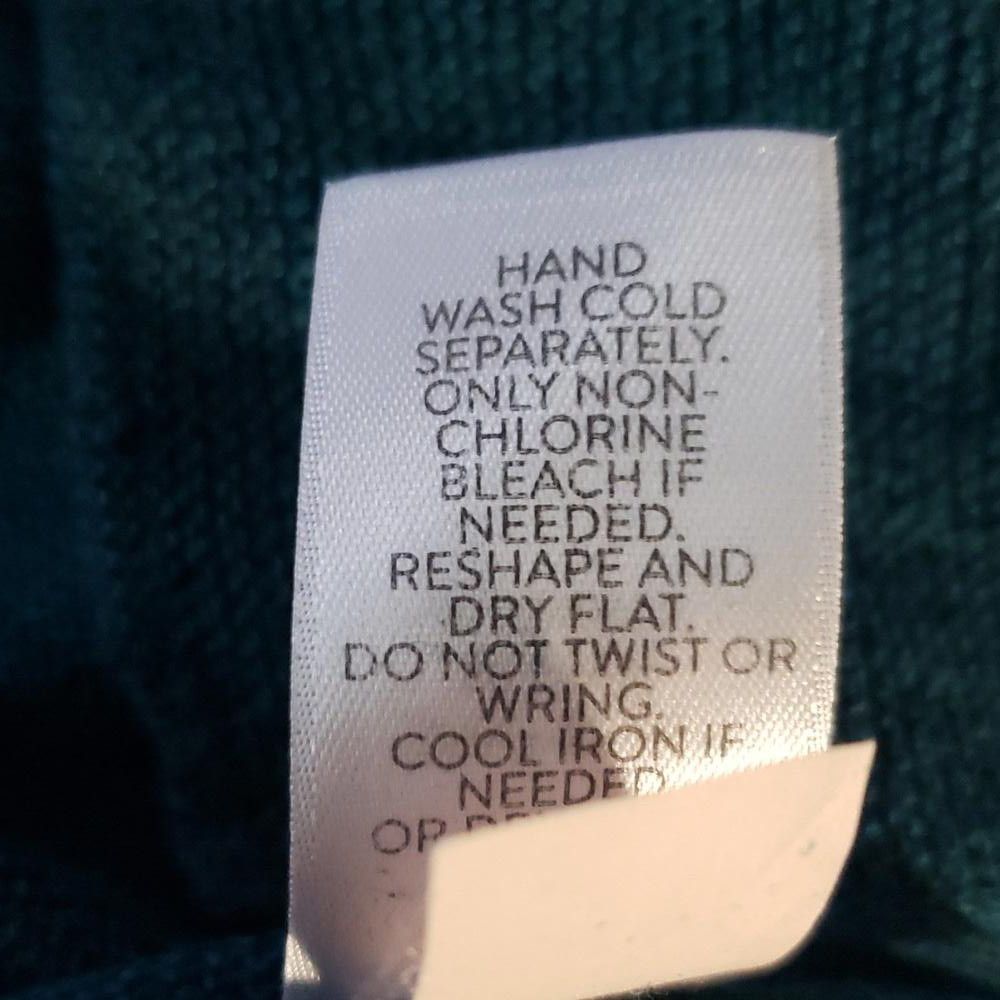 Designer CT794 J.Jill Ladies Dark Teal Crew Neck Sweater M Size M / US 6-8 / IT 42-44 - 8 Thumbnail
