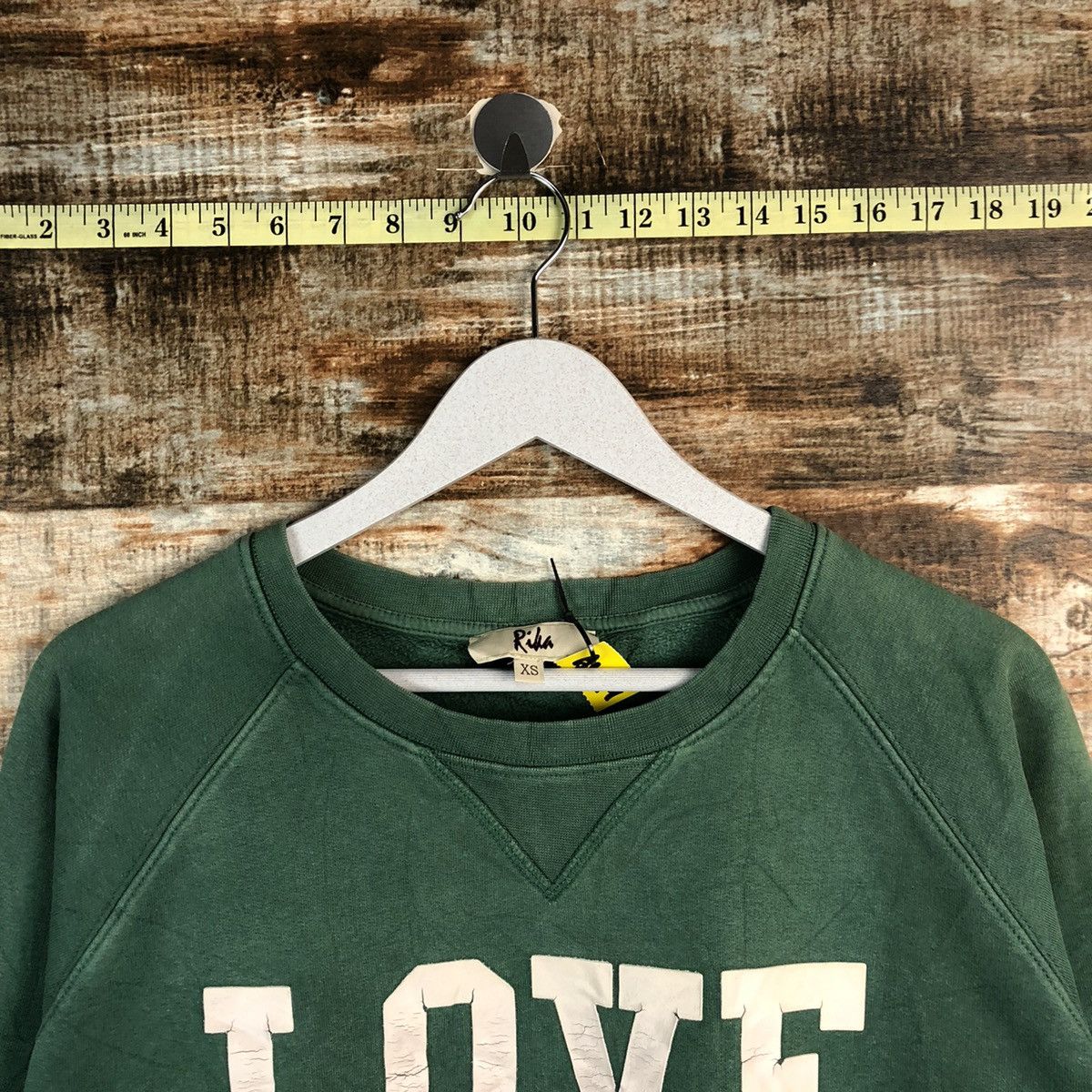 Japanese Brand × Vintage Rina Love Green Sweatshirt #A1919 Size US XS / EU 42 / 0 - 4 Thumbnail
