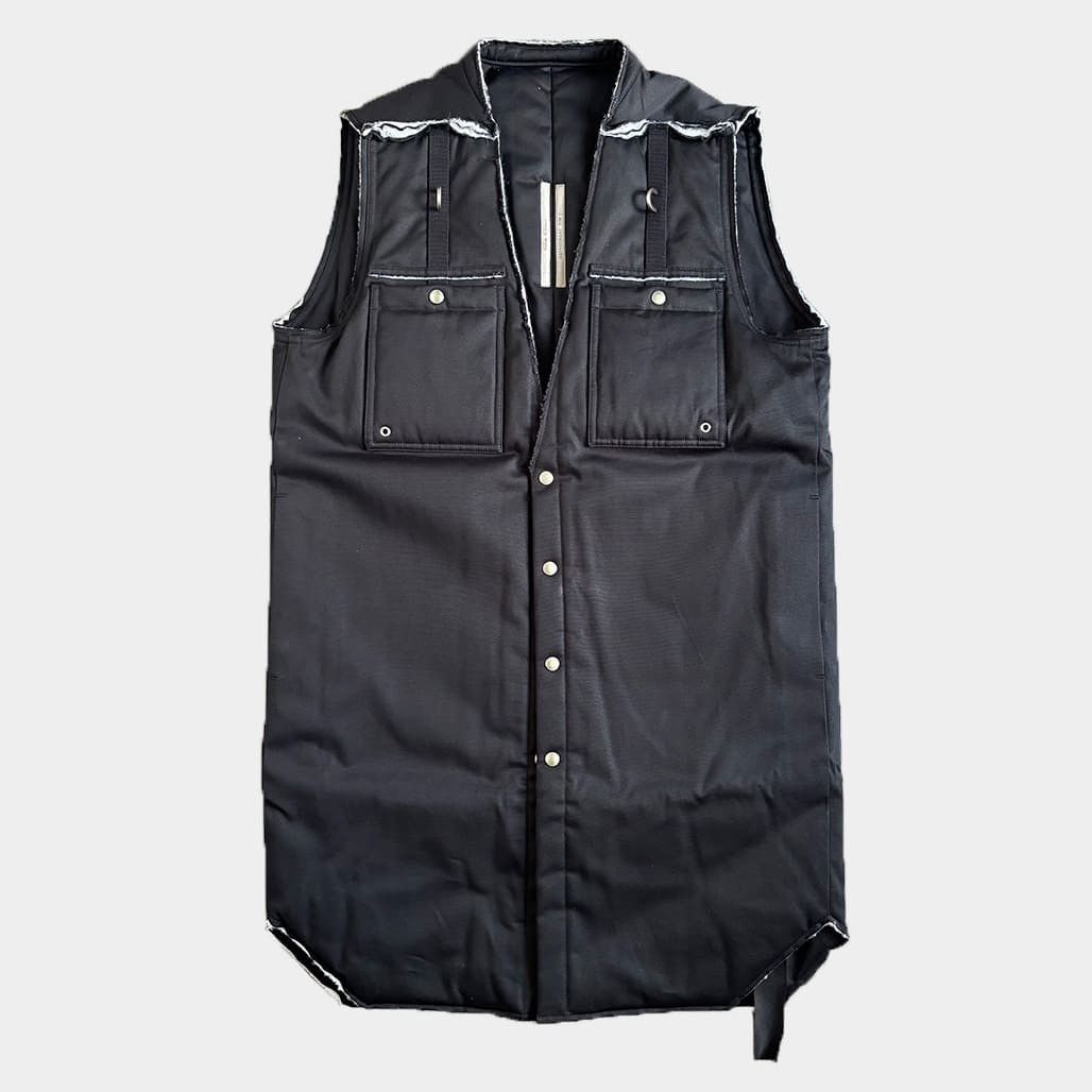 RICK OWENS 21AW Vest Black Size 48