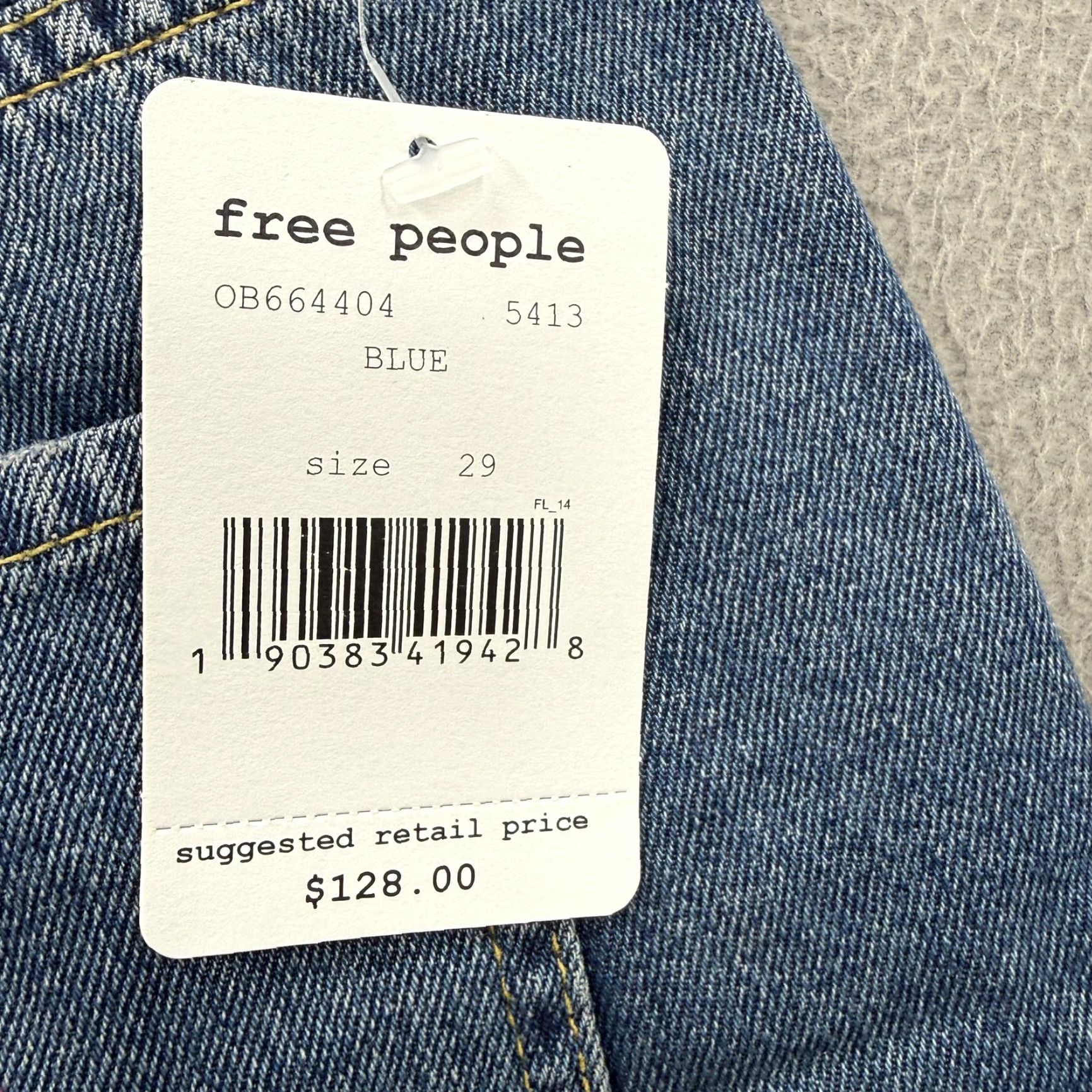 Free People Free People Jeans Womens 29 Blue High Rise Distressed Cropped Denim Raw Hem Womens Regular 29 Blue Distressed Cropped Jeans Size 29" - 4 Thumbnail
