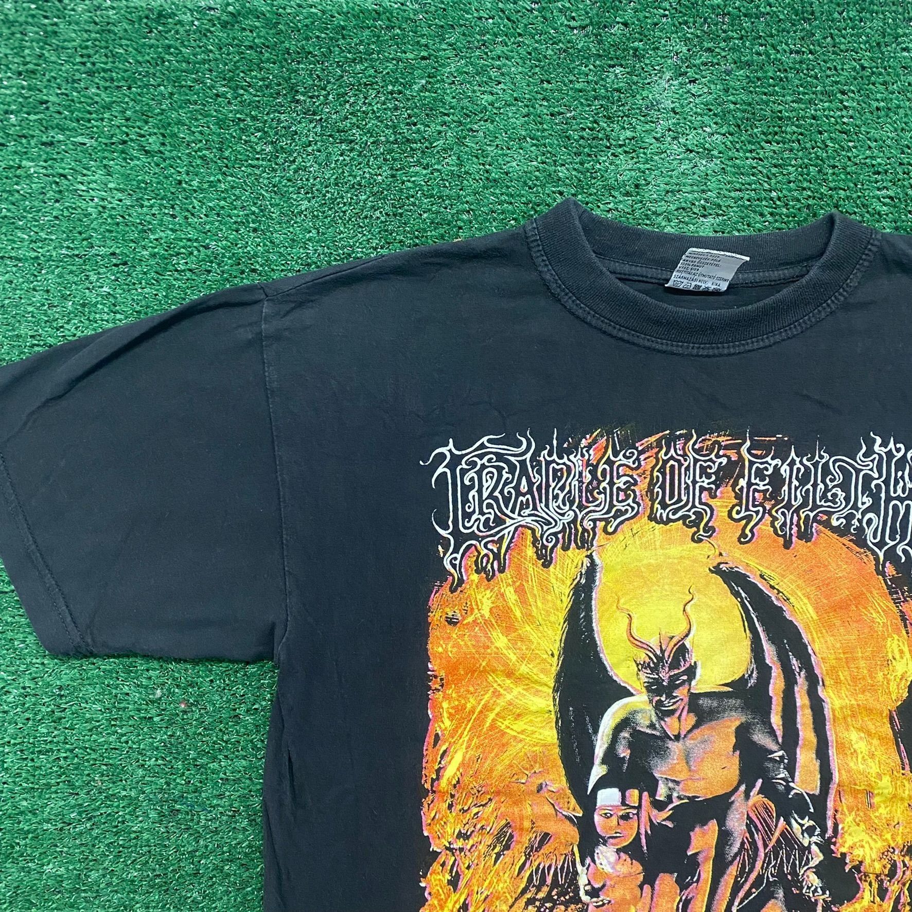 Band Tees Vintage 90s Cradle of Filth Behind Satan Gothic Metal Band T Size US S / EU 44-46 / 1 - 2 Thumbnail
