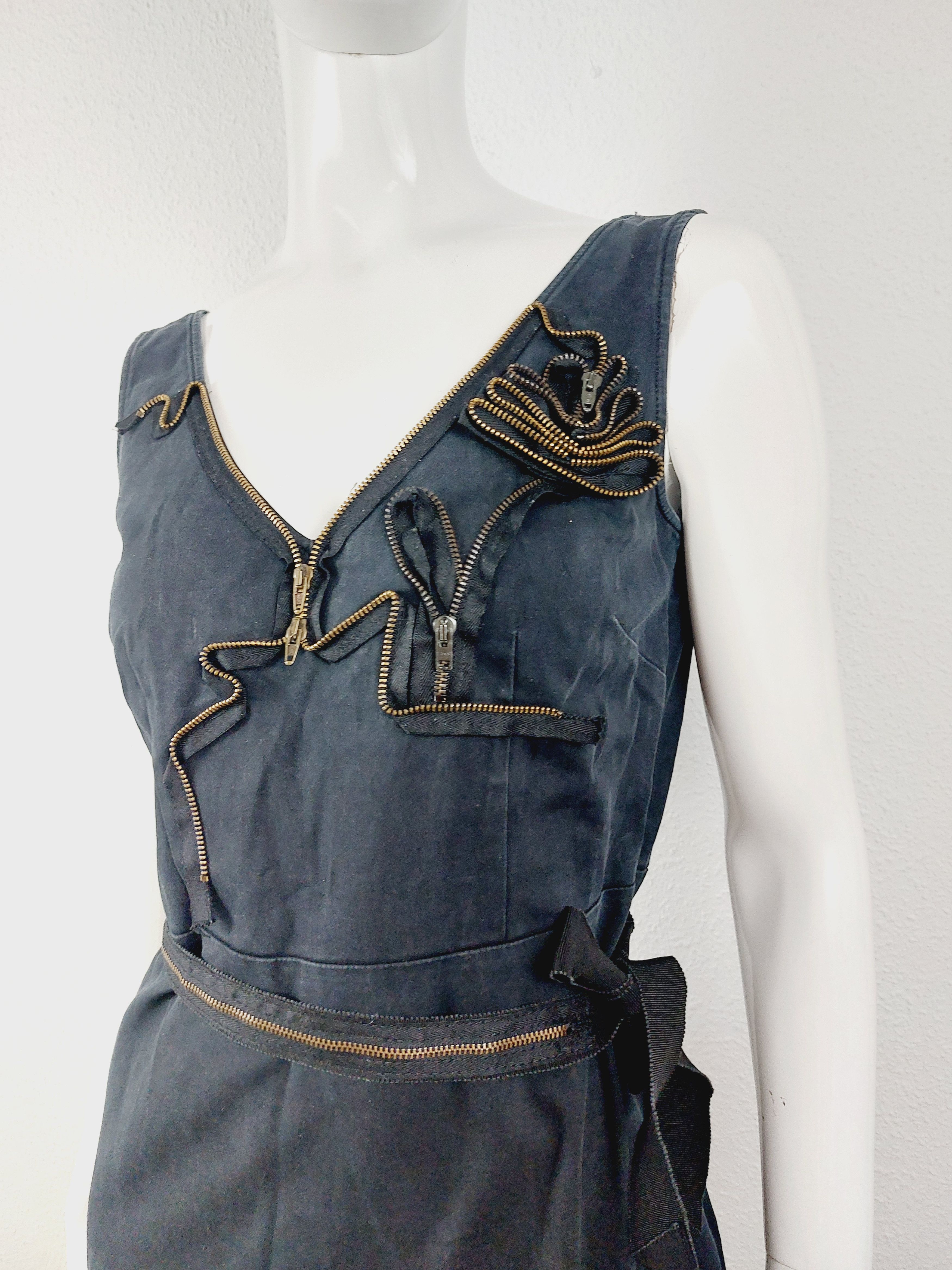 Moschino Moschino Cheap and Chic Zip Zipper Denim Jeans Midi Dress Size S / US 4 / IT 40 - 9 Thumbnail