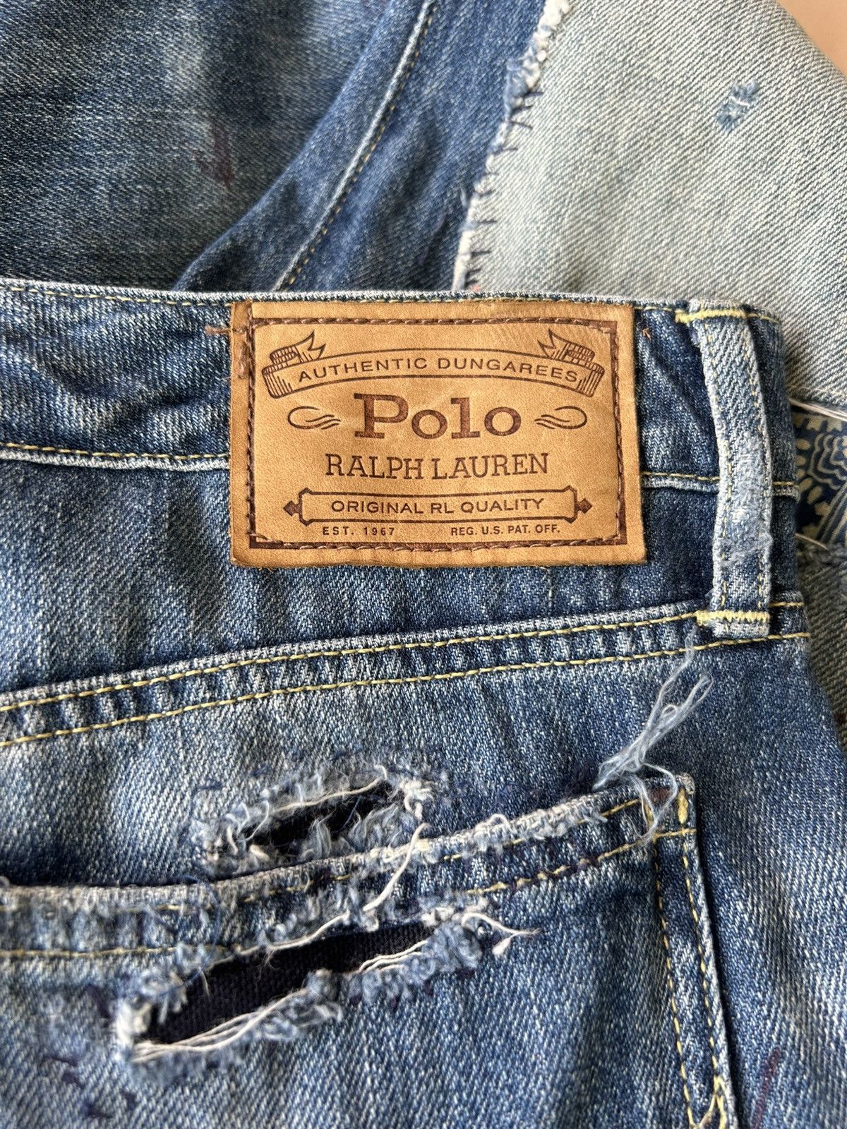 Polo Ralph Lauren Polo Ralph Lauren Astor Boyfriend Slim Fit Patchwork Jeans Size US 26 / EU 42 - 13 Thumbnail