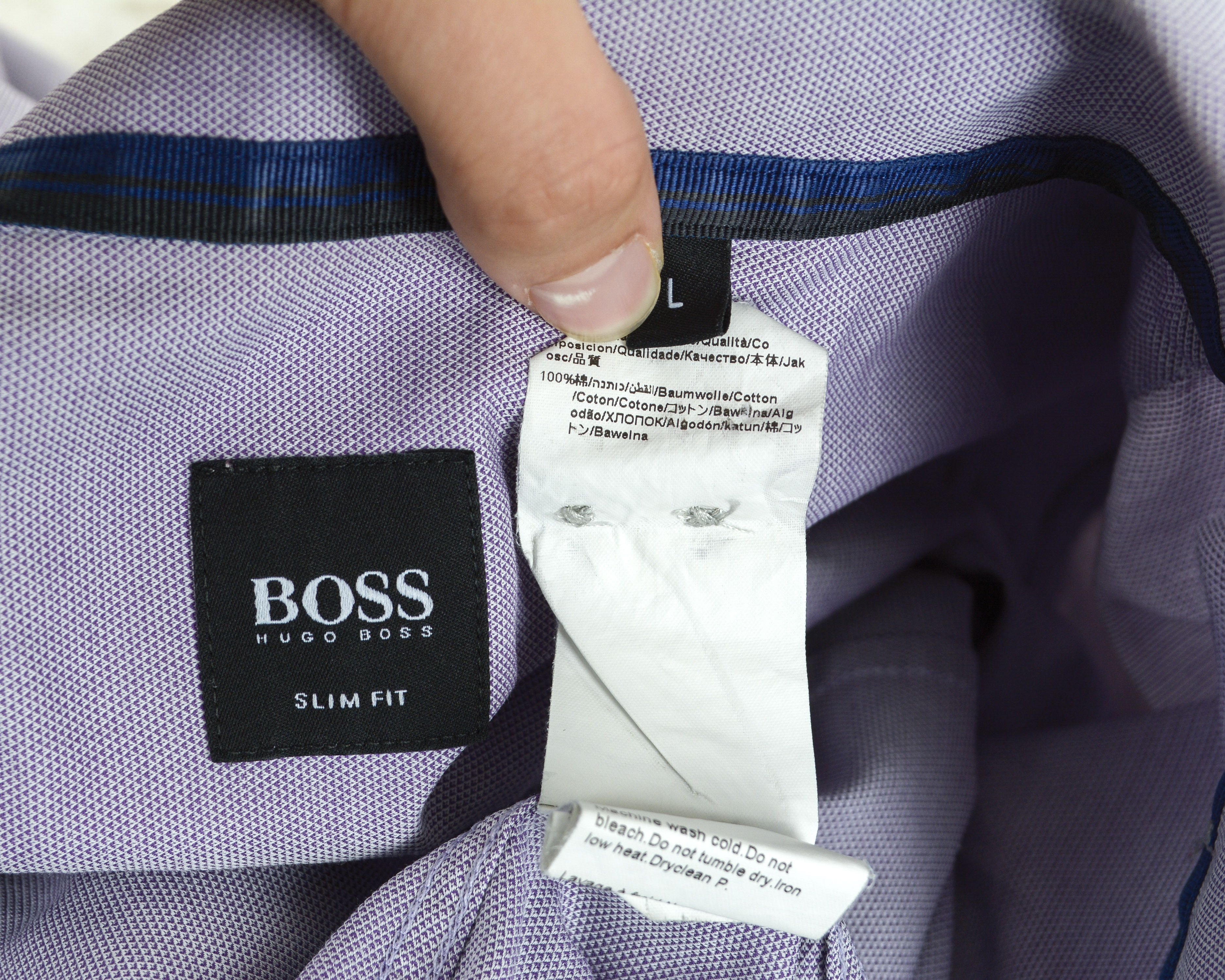 Hugo Boss Formal Shirt L Casual Textured Long Sleeved Slim Fit Top Size US L / EU 52-54 / 3 - 3 Thumbnail
