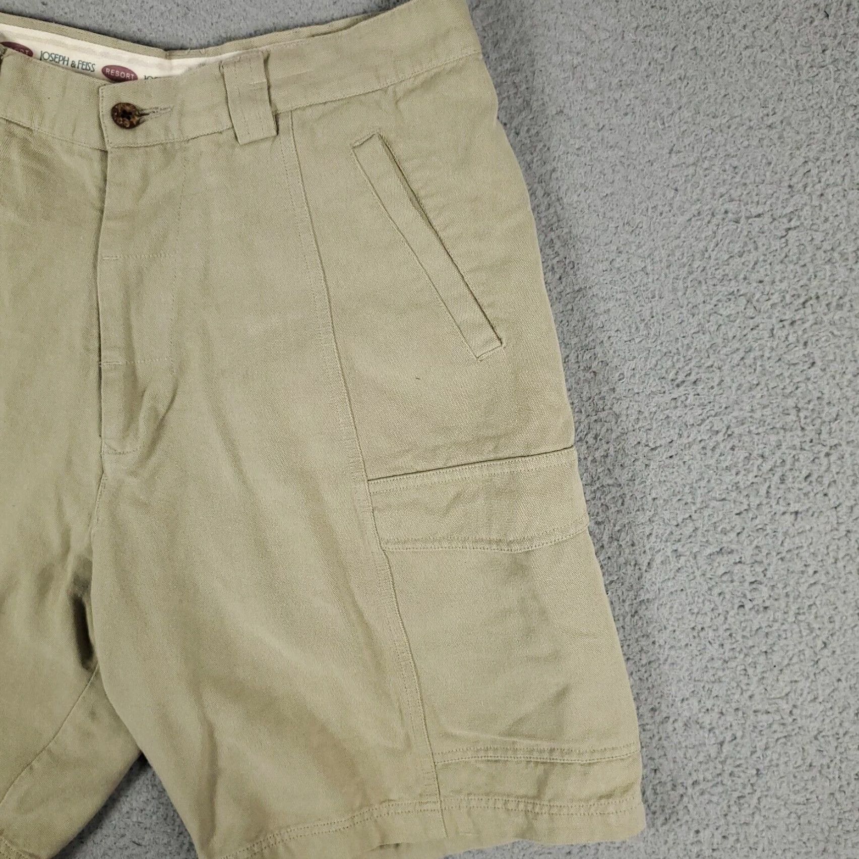 Joseph VINTAGE Joseph Feiss Men's Beige Flat Front Chino Shorts Size 32 Casual Workwear Size US 32 / EU 48 - 3 Thumbnail