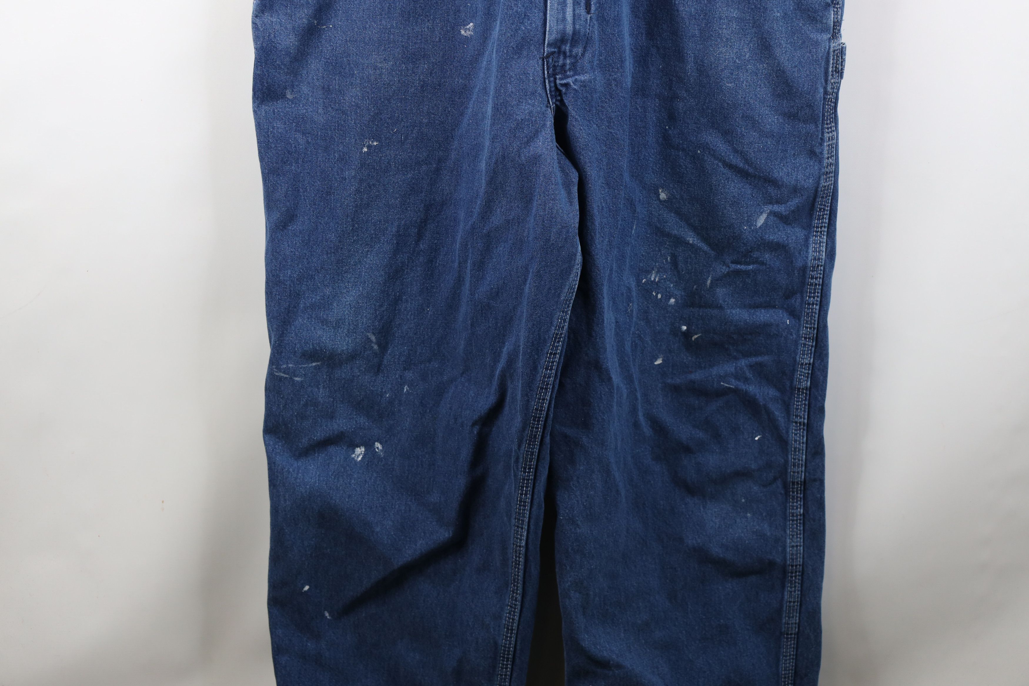 Vintage Vintage 90s Streetwear Distressed Wide Leg Denim Overalls Size US 42 / EU 58 - 2 Thumbnail