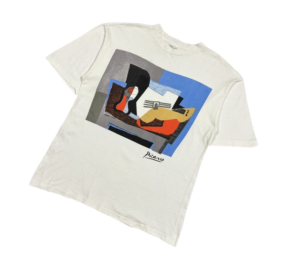 Art Comes First Vtg🔥80’s Pablo Picasso Pop Art Tee Size US M / EU 48-50 / 2 - 7 Thumbnail