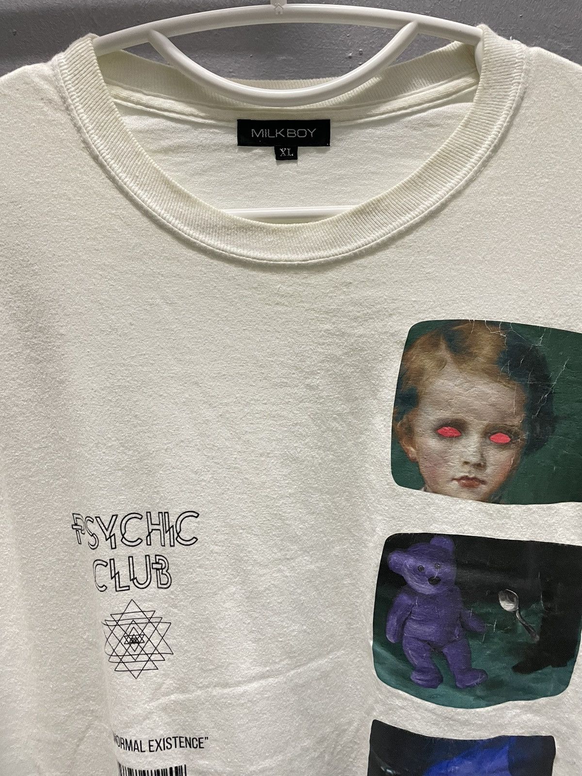 Japanese Brand × Vintage Vintage Milkboy Psychic Club T Shirt Size US XL / EU 56 / 4 - 2 Thumbnail