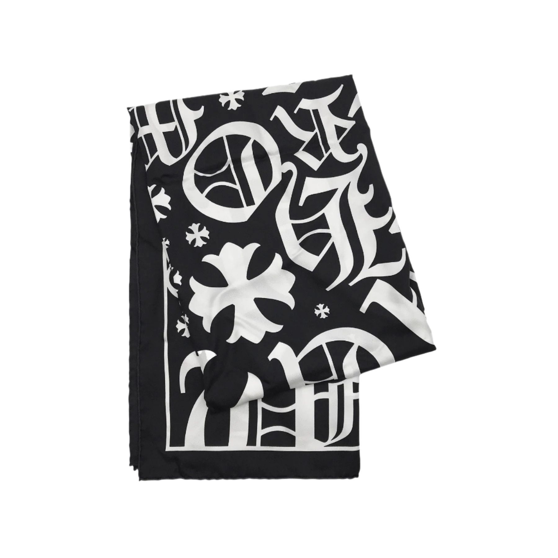 Chrome Hearts Chrome Hearts Script Cross Logo Slik Square Scarf Size ONE SIZE - 2 Thumbnail
