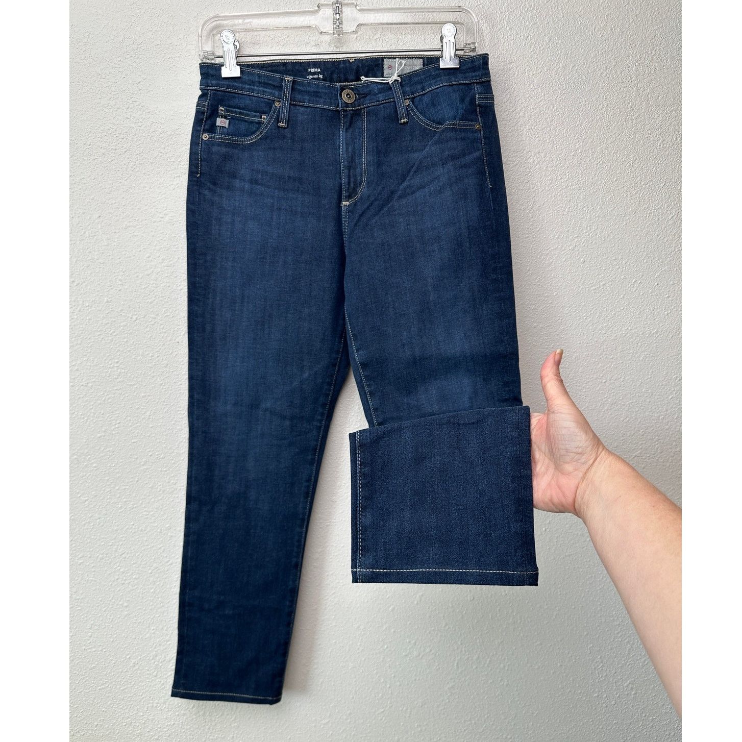 AG Adriano Goldschmied NWT AG Contour 360 Prima Cigarette Leg Jeans Dark Wash 28 Size 28" / US 6 / IT 42 - 1 Thumbnail