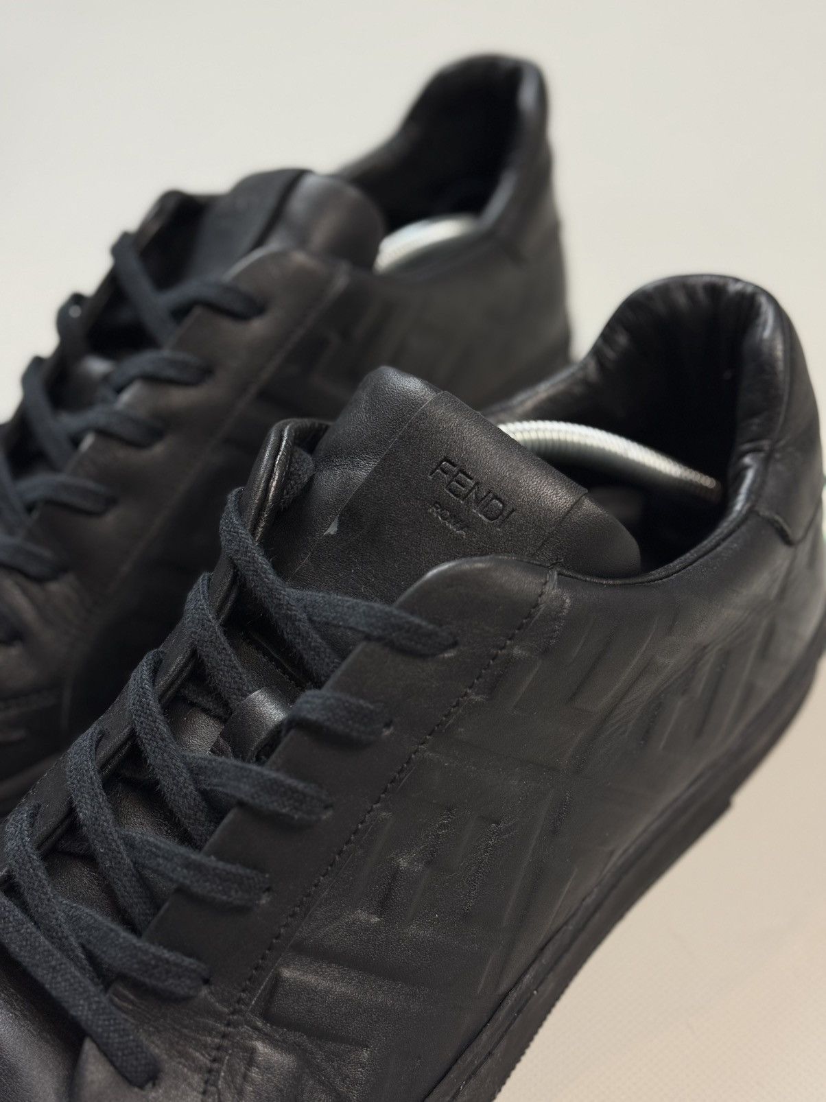 Fendi Fendi Leather Monogram FF Low Top Lace Up Sneakers Shoes Size US 14 / EU 47 - 14 Thumbnail