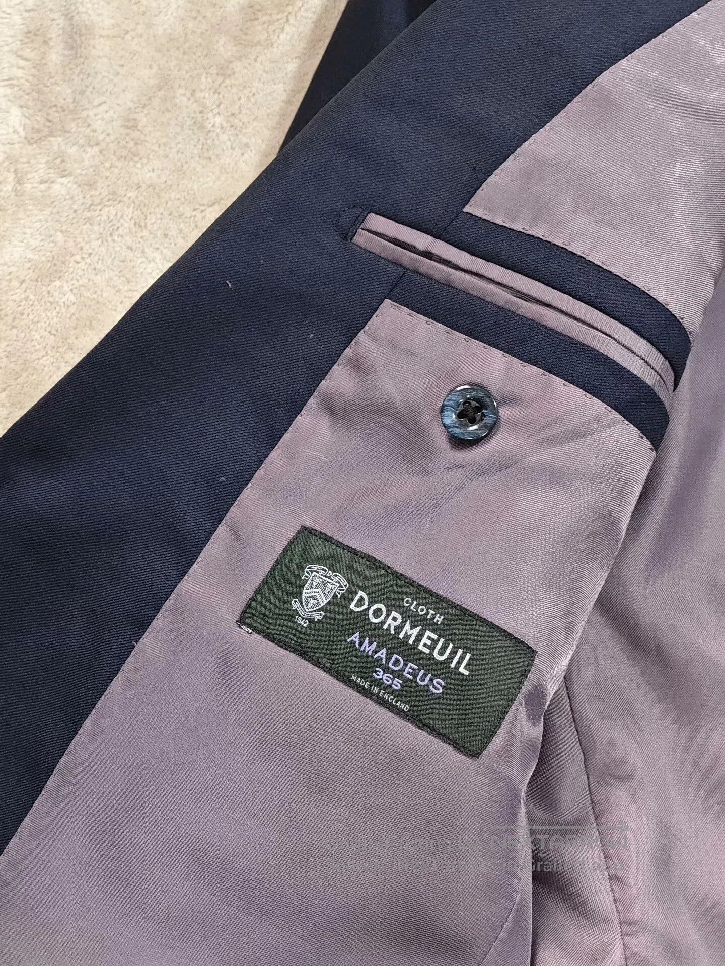 Japanese Brand DORMEUIL Custom Wool Suit Jacket. Size US M / EU 48-50 / 2 - 8 Thumbnail