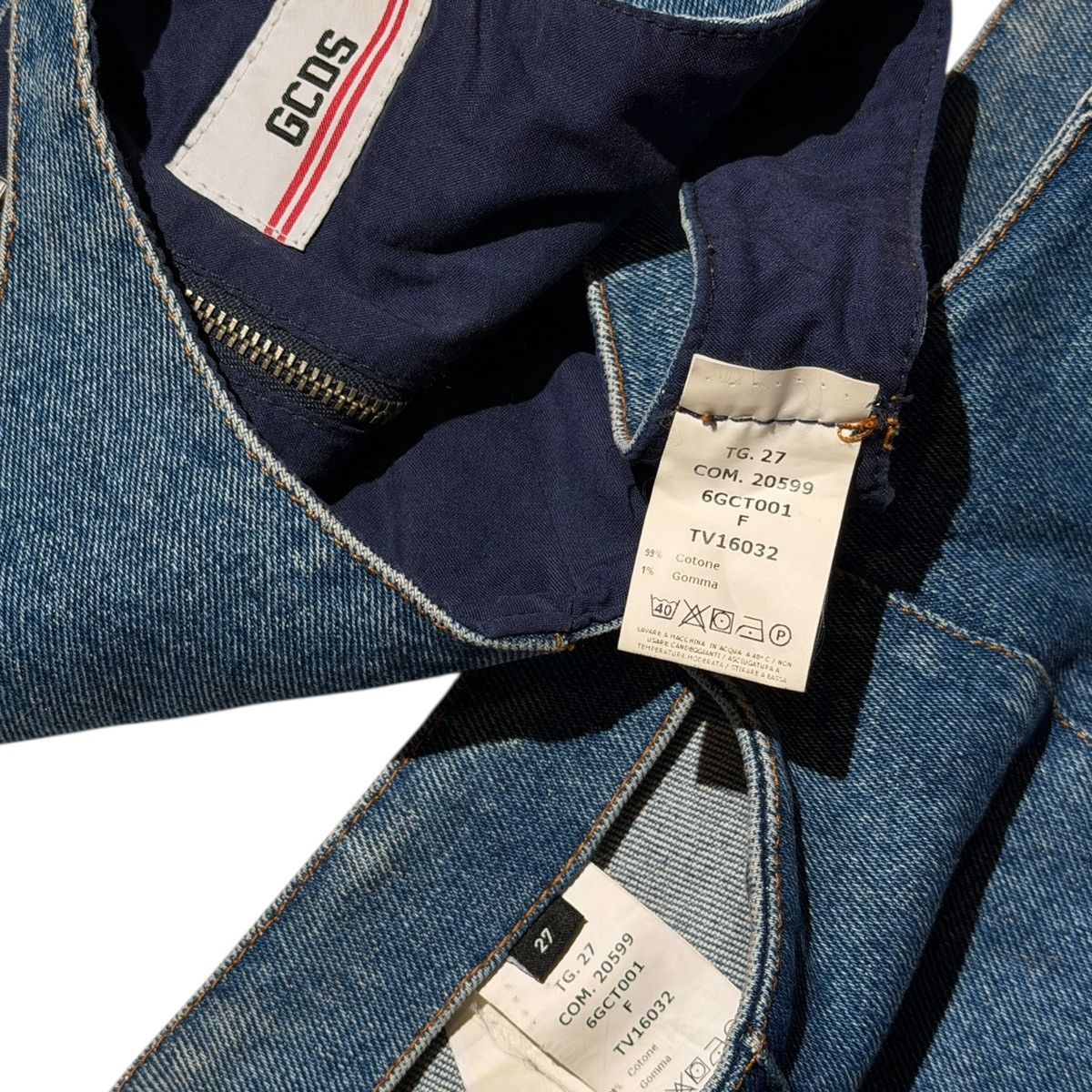 GCDS Chan link denim bodysuit two piece Size S / US 4 / IT 40 - 3 Thumbnail