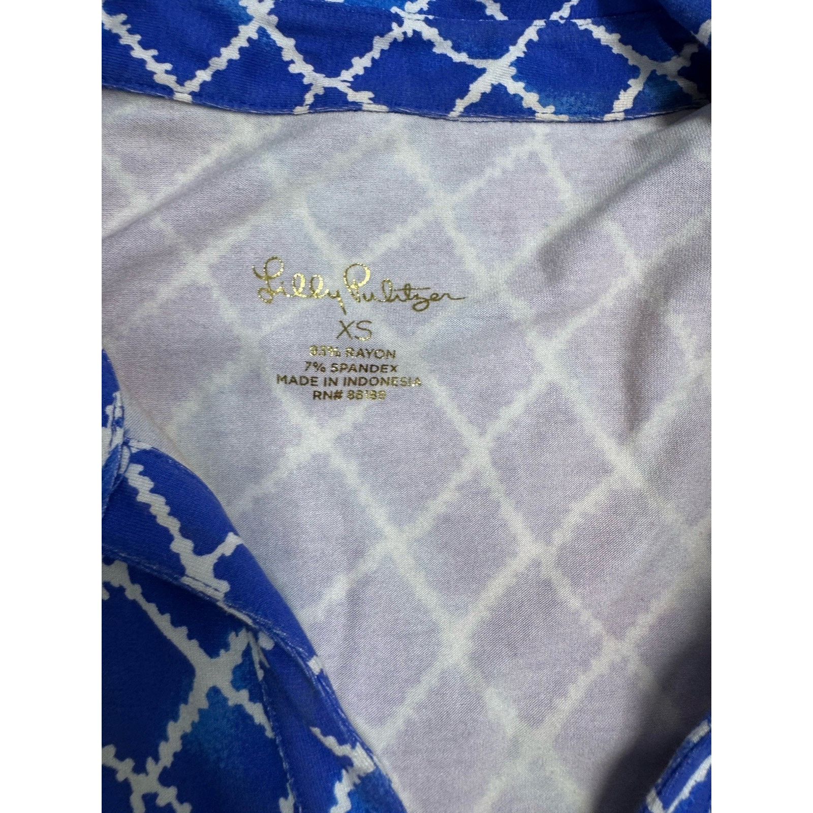 Lilly Pulitzer Lilly Pulitzer UPF 50+ Ansley Polo Dress Blue XS Size XS / US 0-2 / IT 36-38 - 7 Thumbnail
