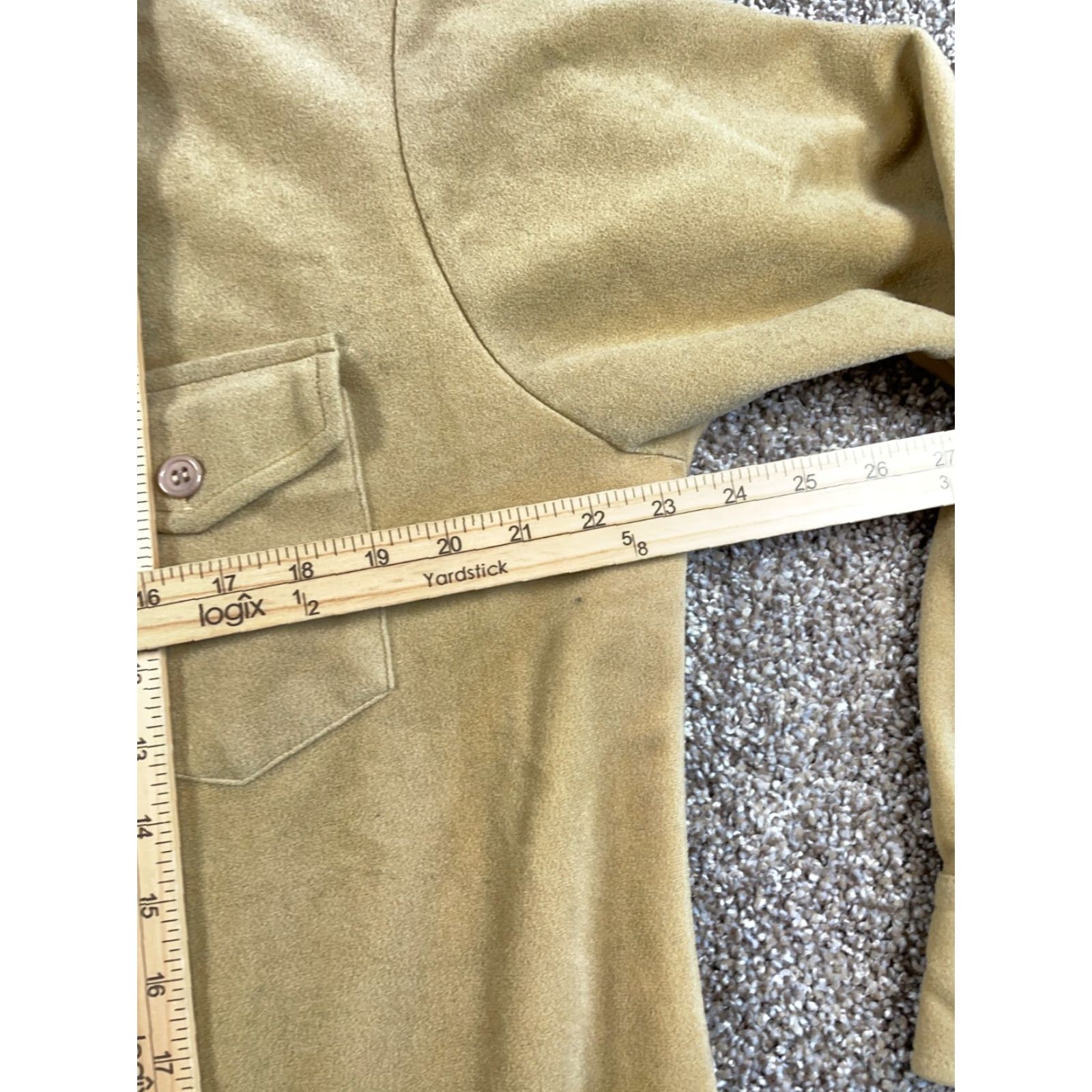 Lee VTG 80s Lee Fleece Shirt Men's Large Beige USA Made Workwear Big Collar Button-Up Size US L / EU 52-54 / 3 - 7 Thumbnail