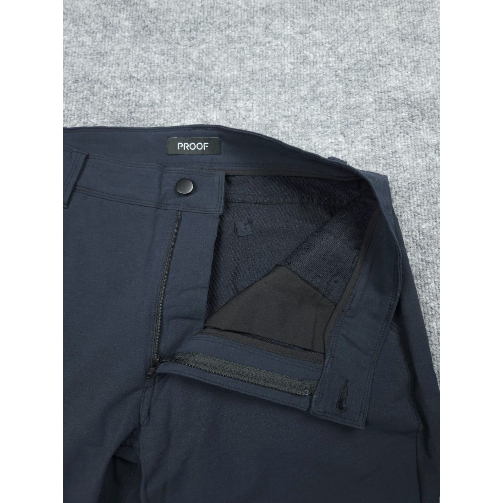 Vintage PROOF Chino Pants Mens 31 x 30 Blue Performance Stretch Travel Tech Slim Straight 30 Inseam Package Pockets Casual Overall Mens Size US 31 - 5 Thumbnail
